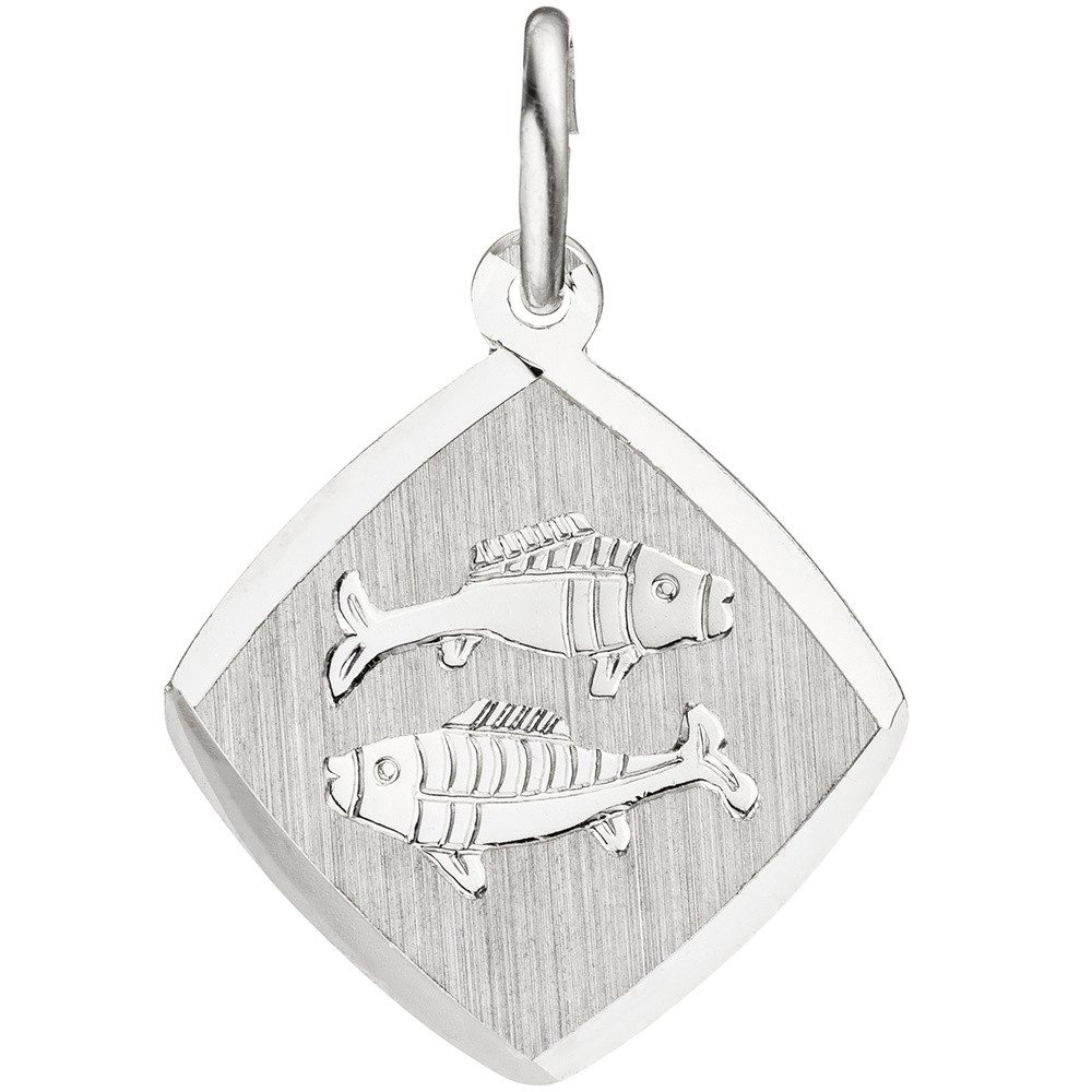 Kettenanhänger Sternzeichen Fische, Anhänger aus 925 Silber