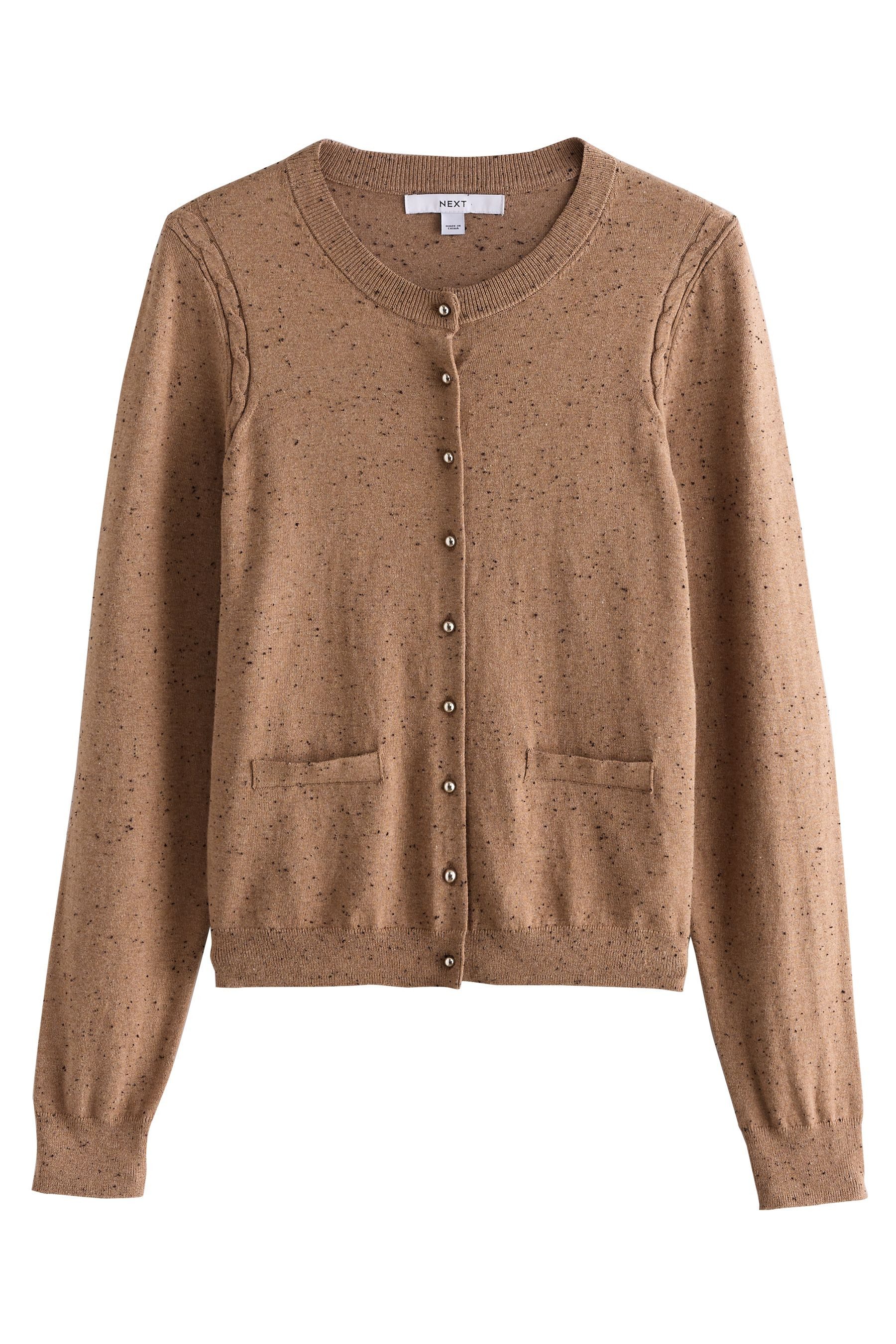 Next Strickjacke Weiche Strickjacke mit Rundhalsausschnitt (1-tlg)