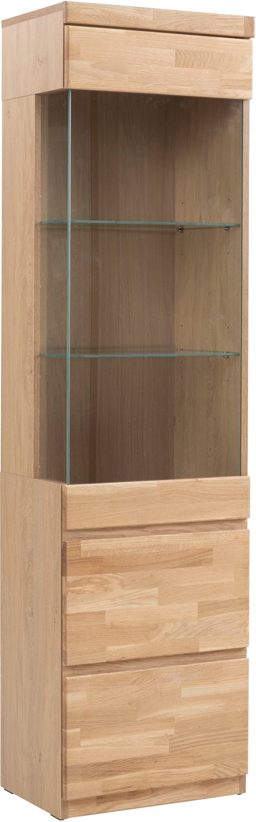 | Teilmassiv ca. 50 Breite Woltra Eiche Vitrine OSLO Eiche cm,