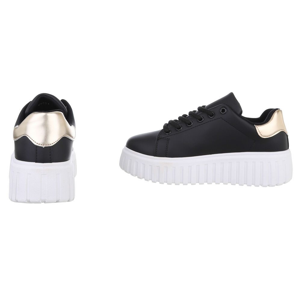 Ital-Design Damen Low-Top Freizeit Sneaker (88519213) Flach Sneakers Low in Schwarz – Bild 5 von 5