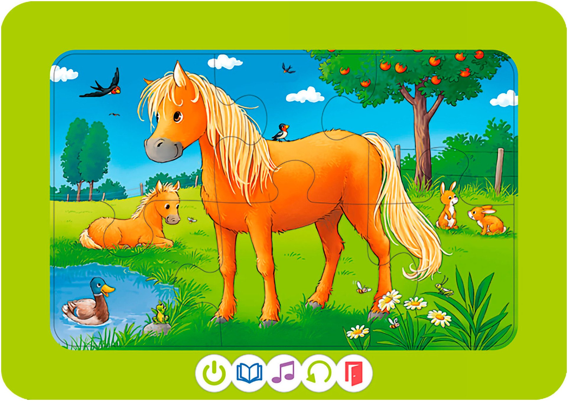 Ravensburger Puzzle tiptoi® 3 erste Puzzles: Bauernhoftiere, 18 Puzzleteile, Made in Europe