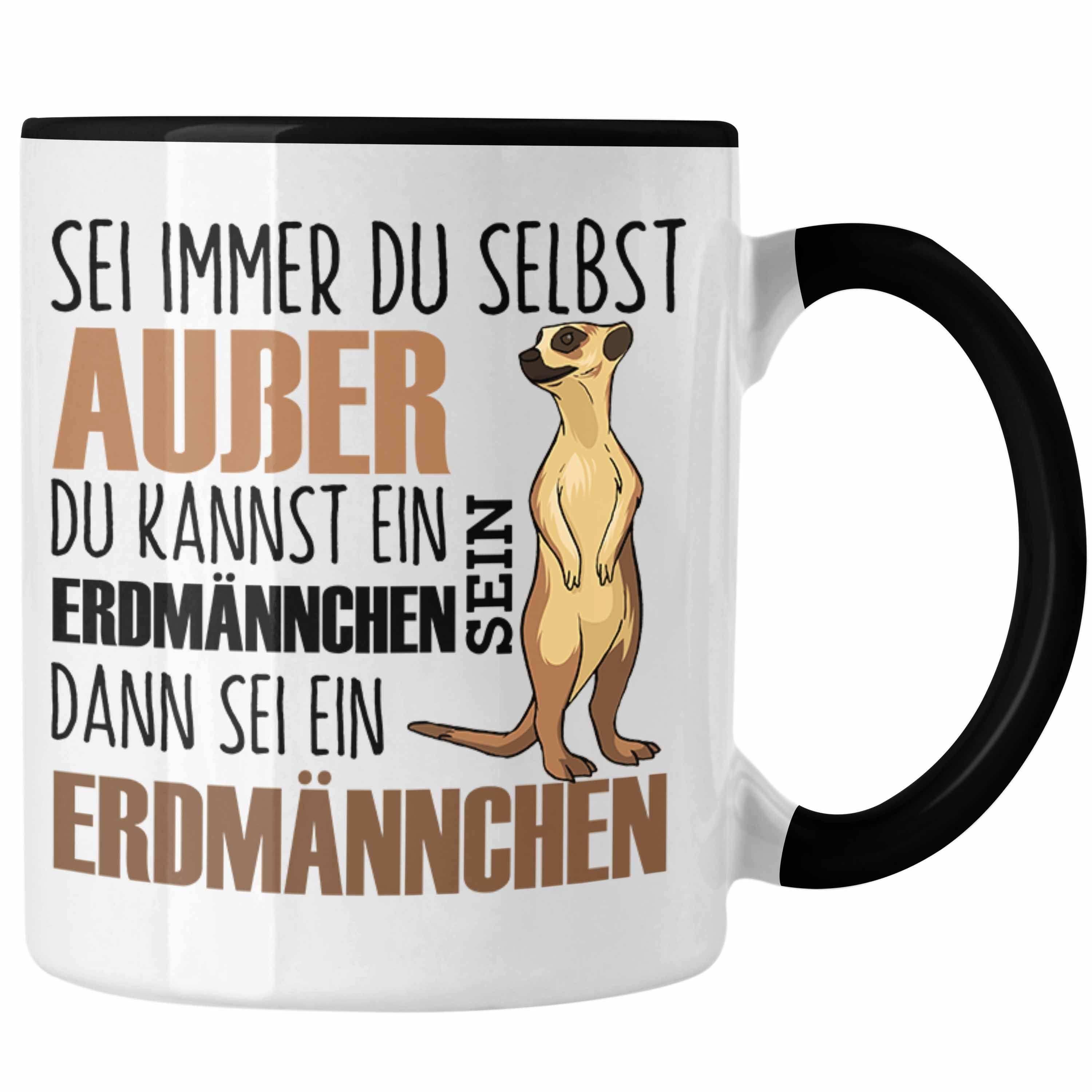 Trendation Tasse Lustige Erdmännchen Tasse Geschenk für