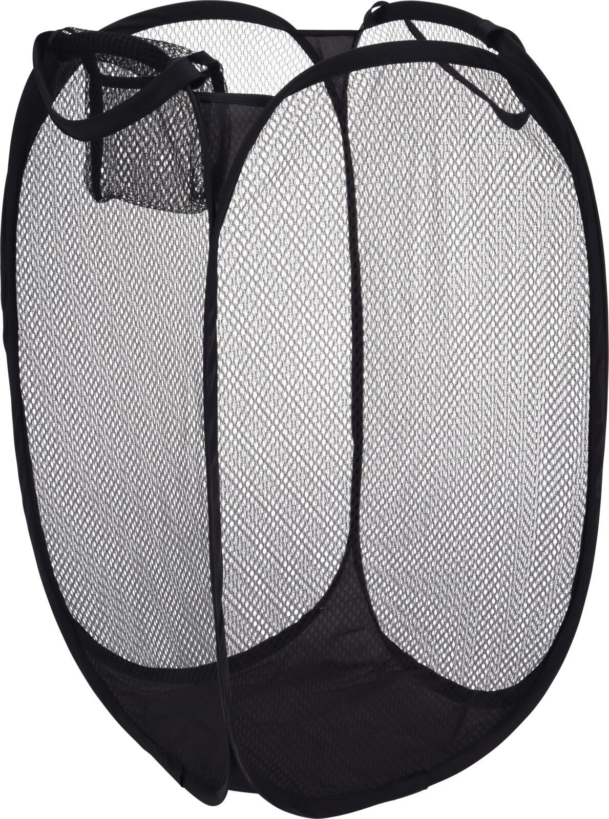 Koopman Wäschenetz Wäschebehälter Wäschesammler Waschbehälter Mesh-Netz,(1-St), Schwarz, 58x36x36cm, Pop-Up, Nylon, Tragegriff