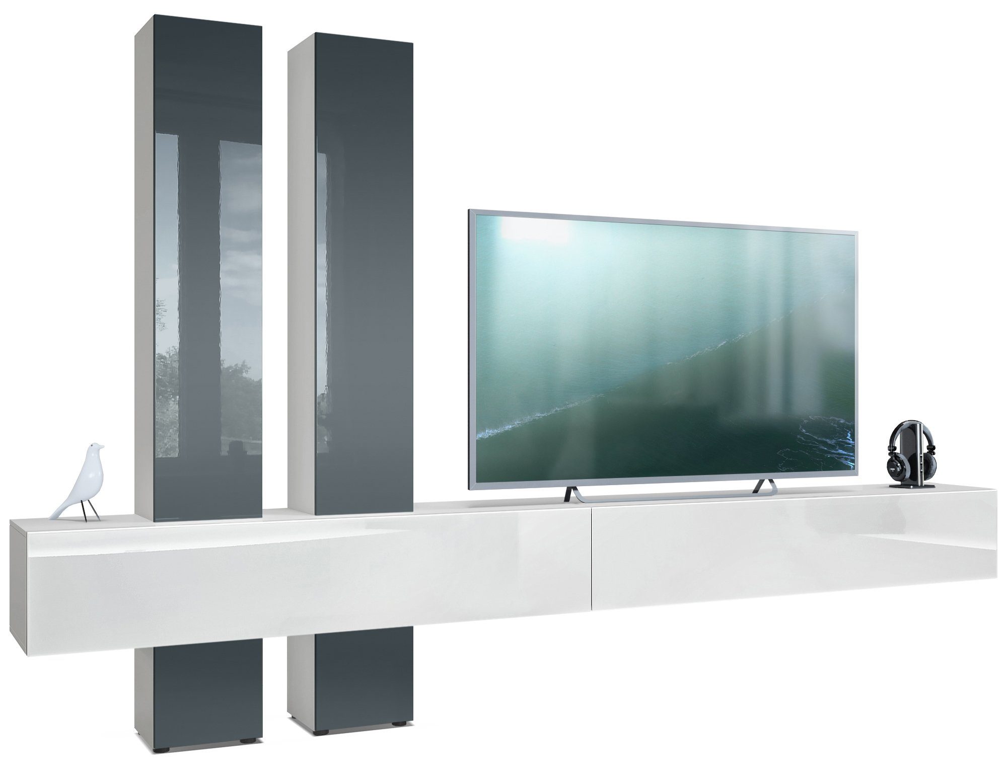 Vladon Wohnwand Moja, (Anbauwand, mit Rückwand günstig online kaufen