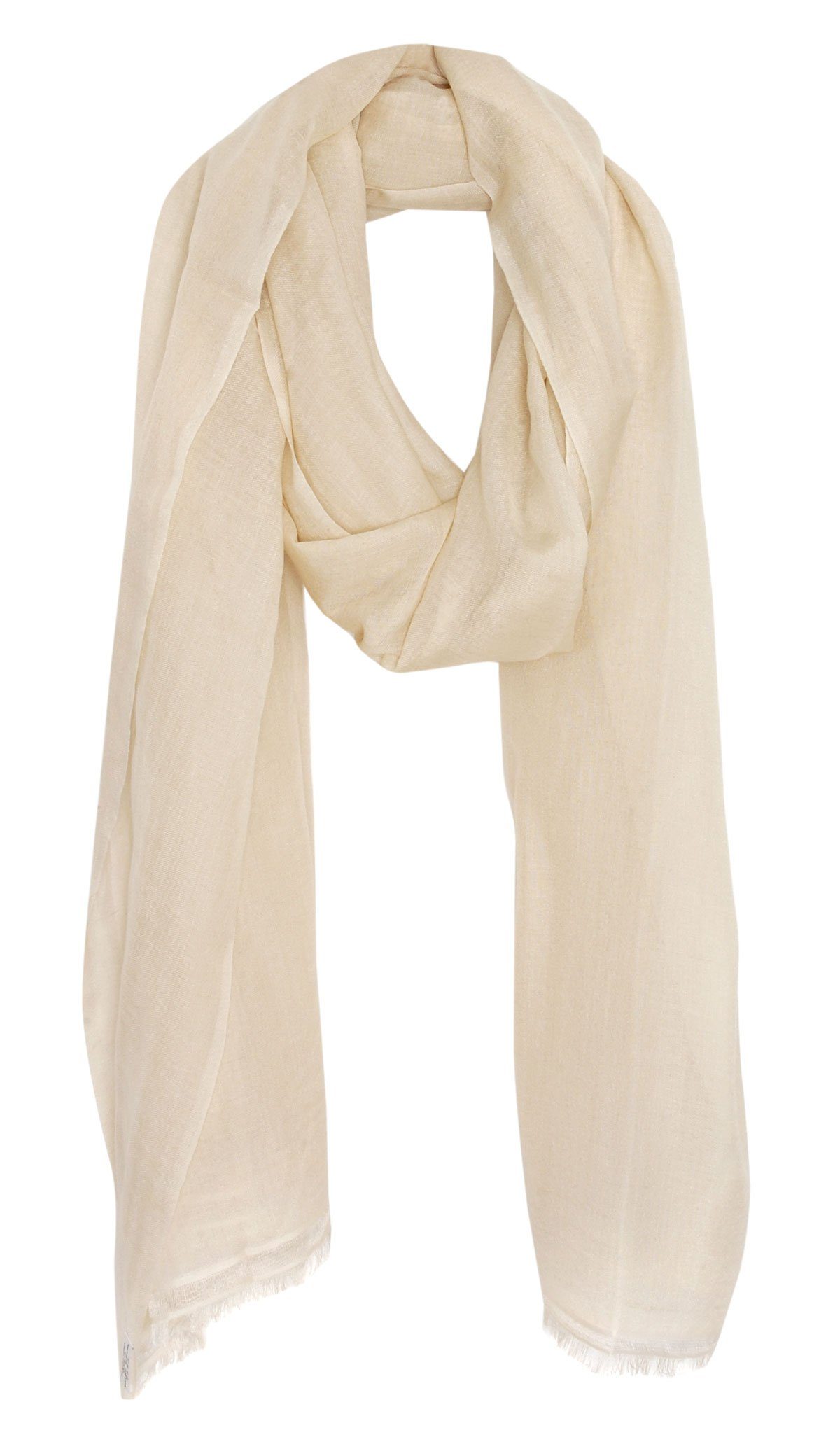 Bovari Pashmina Schal Damen - 70% Kaschmir 30% Seide - extra leicht / extra dünn, Sommerschal