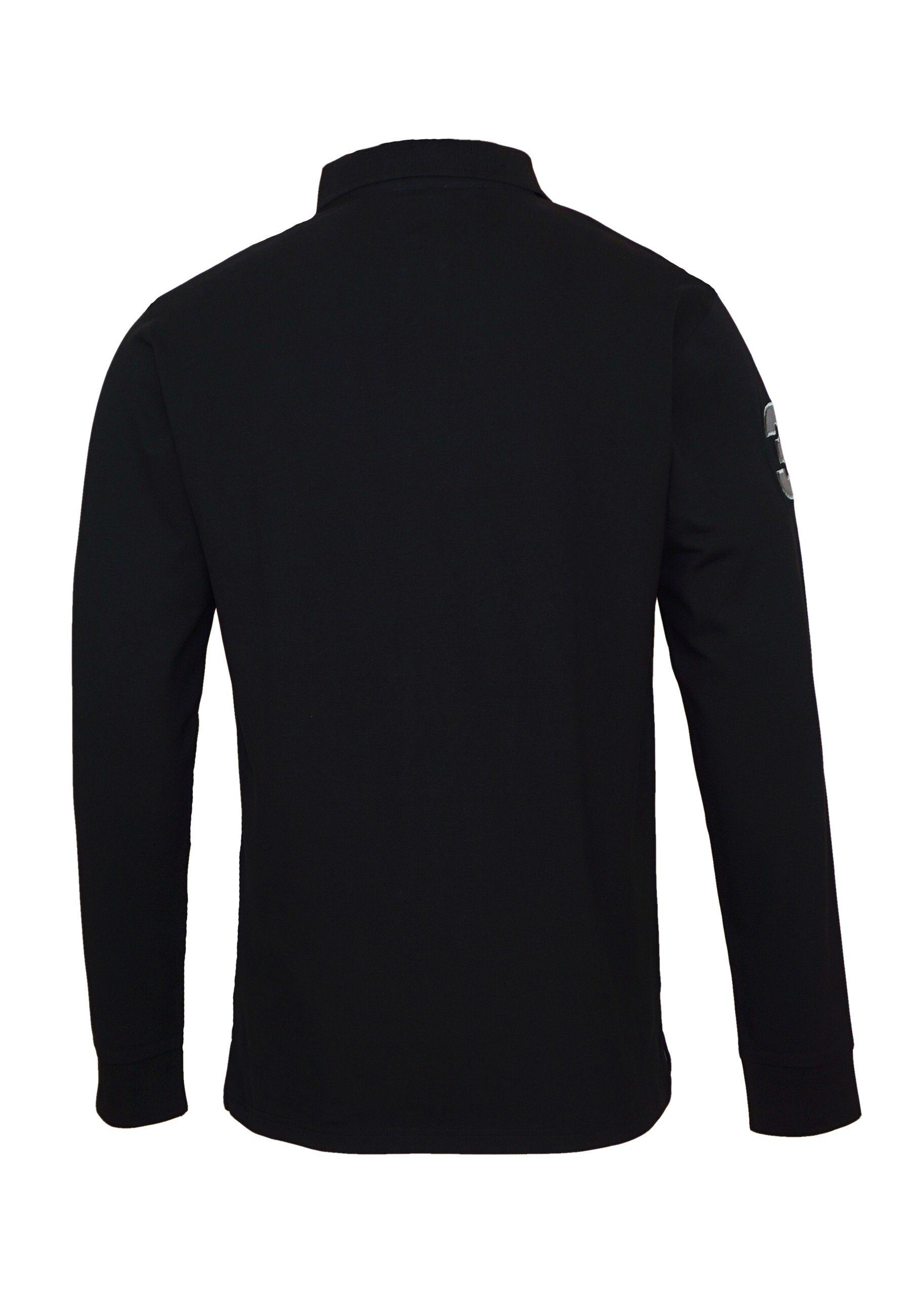 Polo Assn Shirt U.S. Poloshirt schwarz Poloshirt Langarm