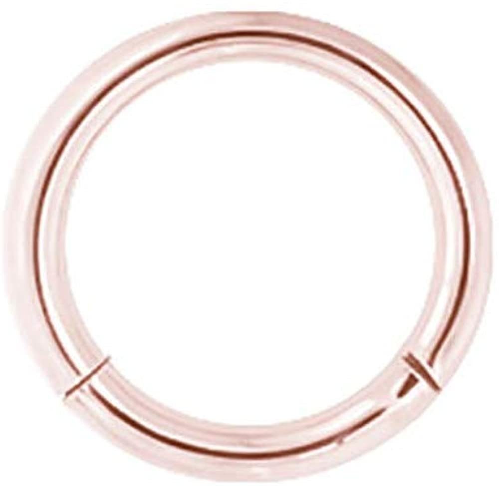 Karisma Piercing-Set Karisma Rosegold Titan G23 Hinged Segmentring Charnier/Septum Clicker Helix Ring Piercing Ohrring - 1,2x9mm