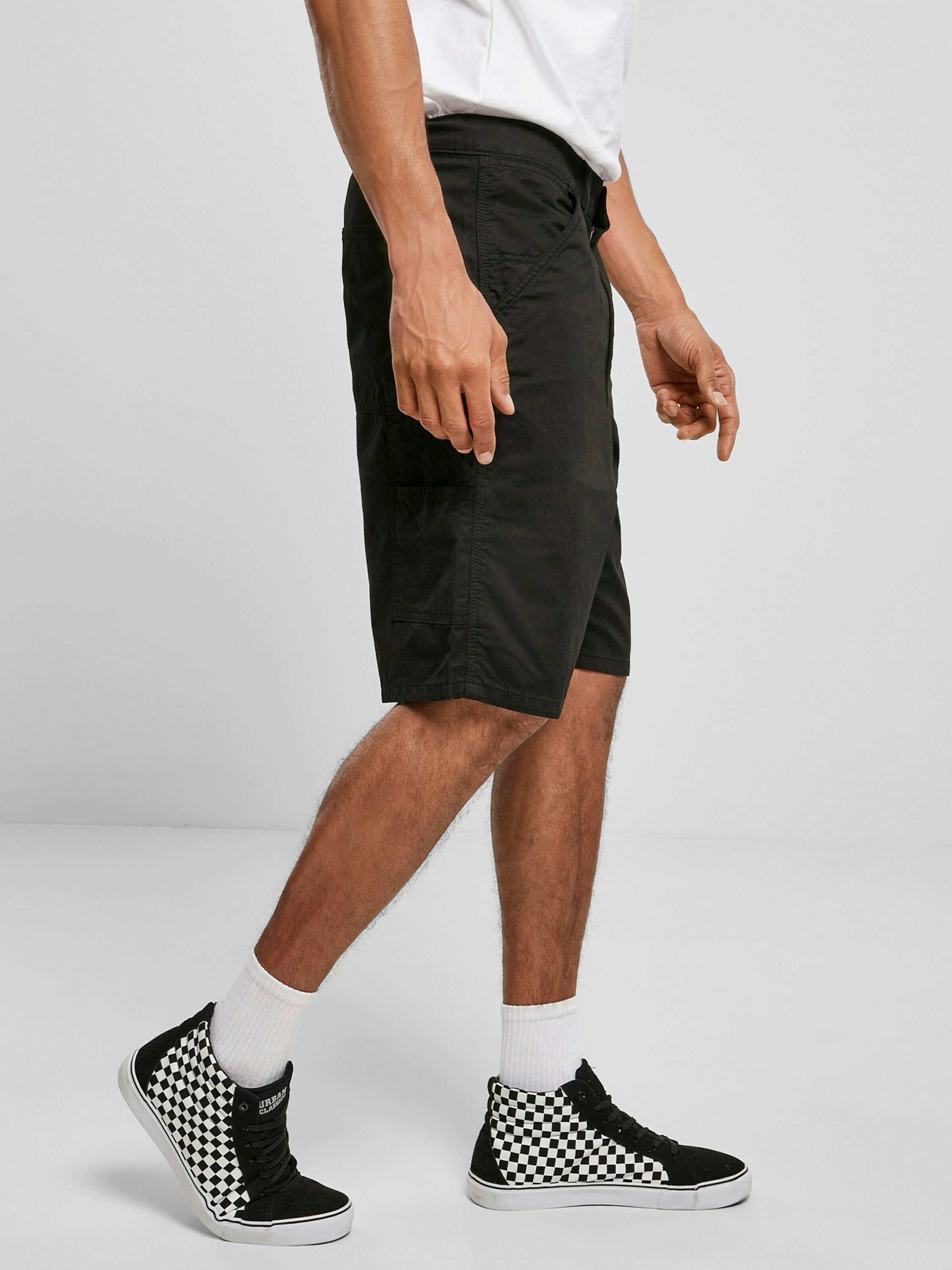 URBAN CLASSICS Black (1-tlg) Carpenter Shorts