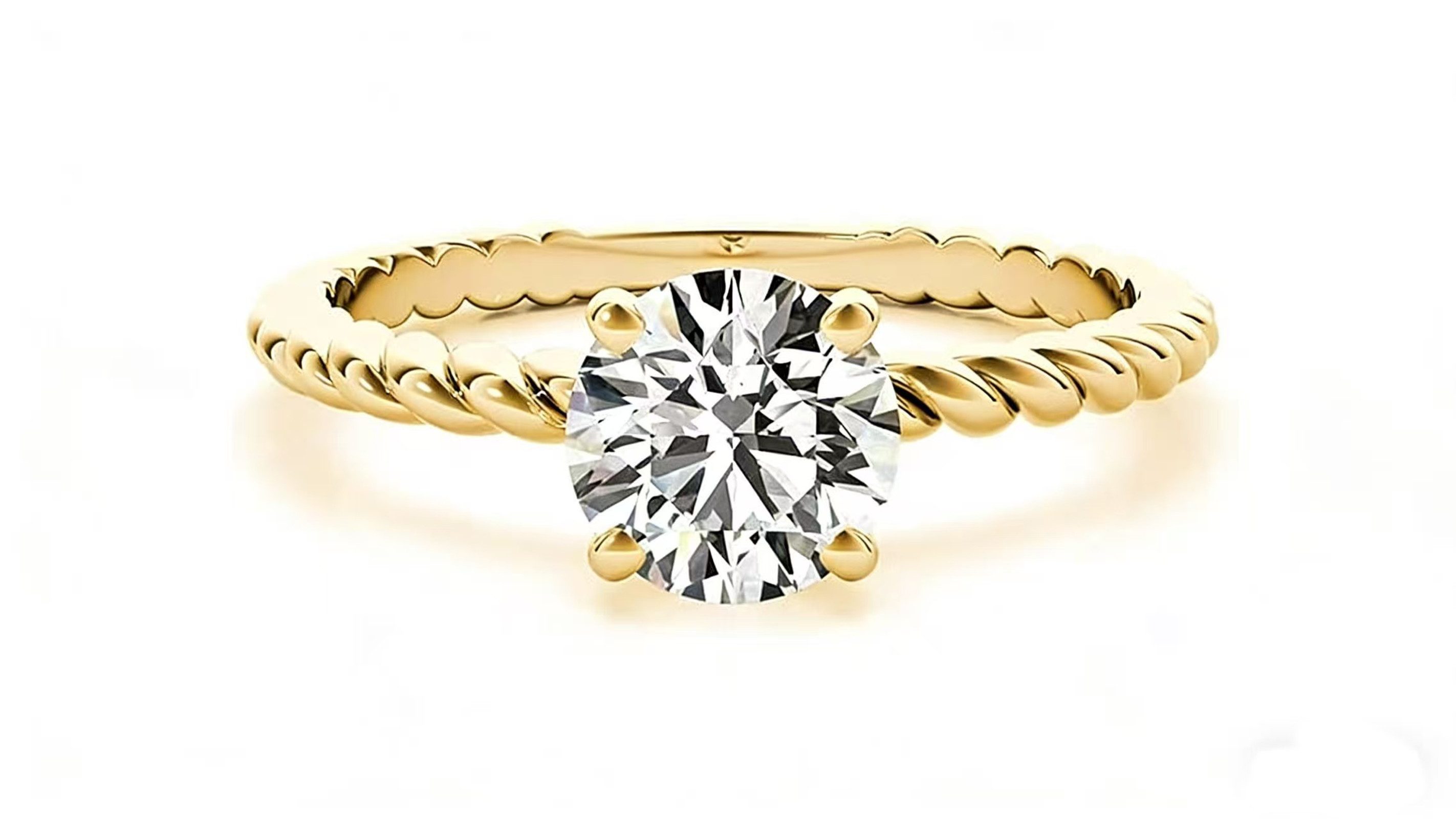Jumpeak Verlobungsring Ehering,1.2ct,D,VS1,3EX,Diamantring aus Laborzucht,Ring 585 gold damen, Damen geschenk, Überraschungsgeschenk, Erstkommunion geschenk mädchen