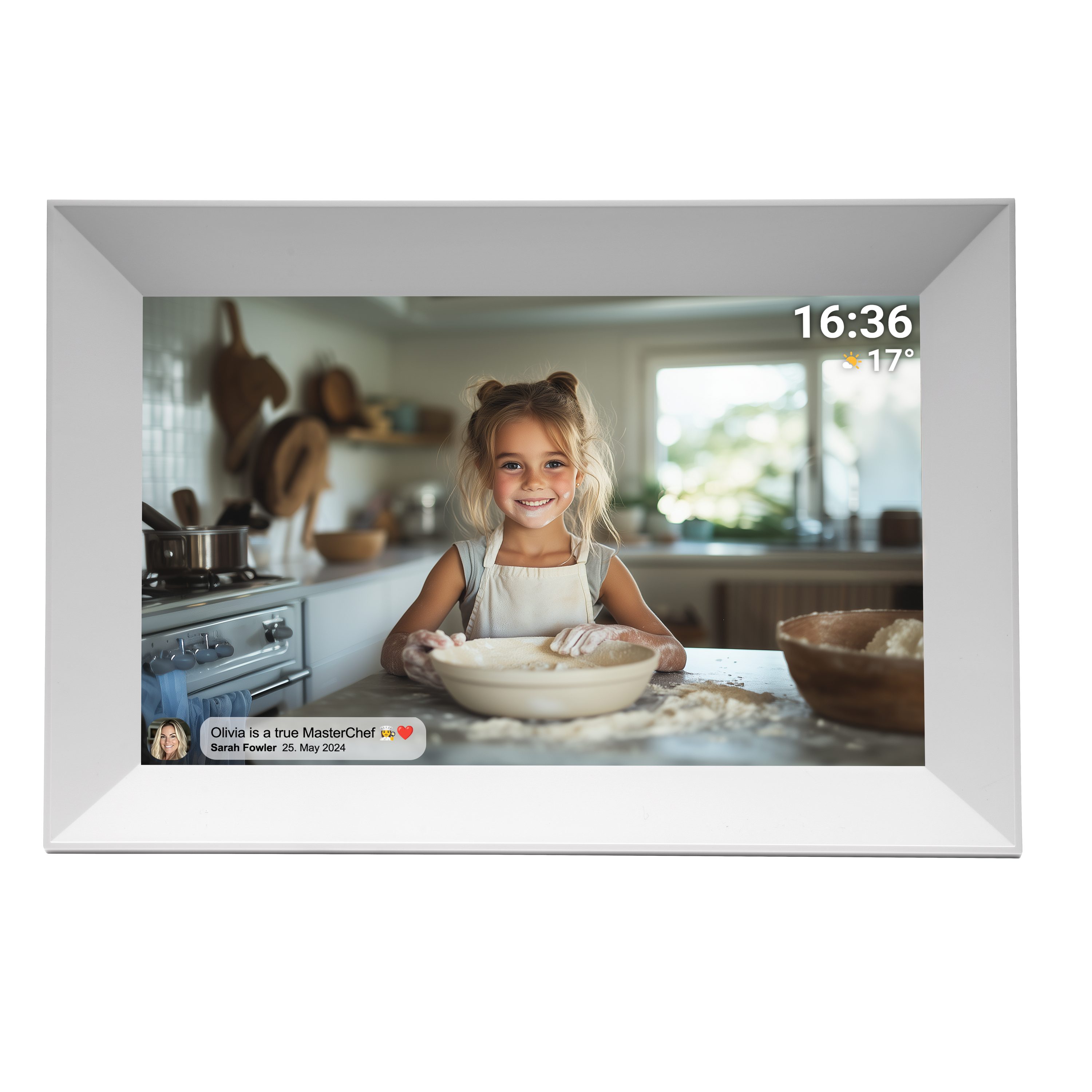 Denver PFF-1063W Digitaler Bilderrahmen (25.7 cm/10.1 ", 16 GB)