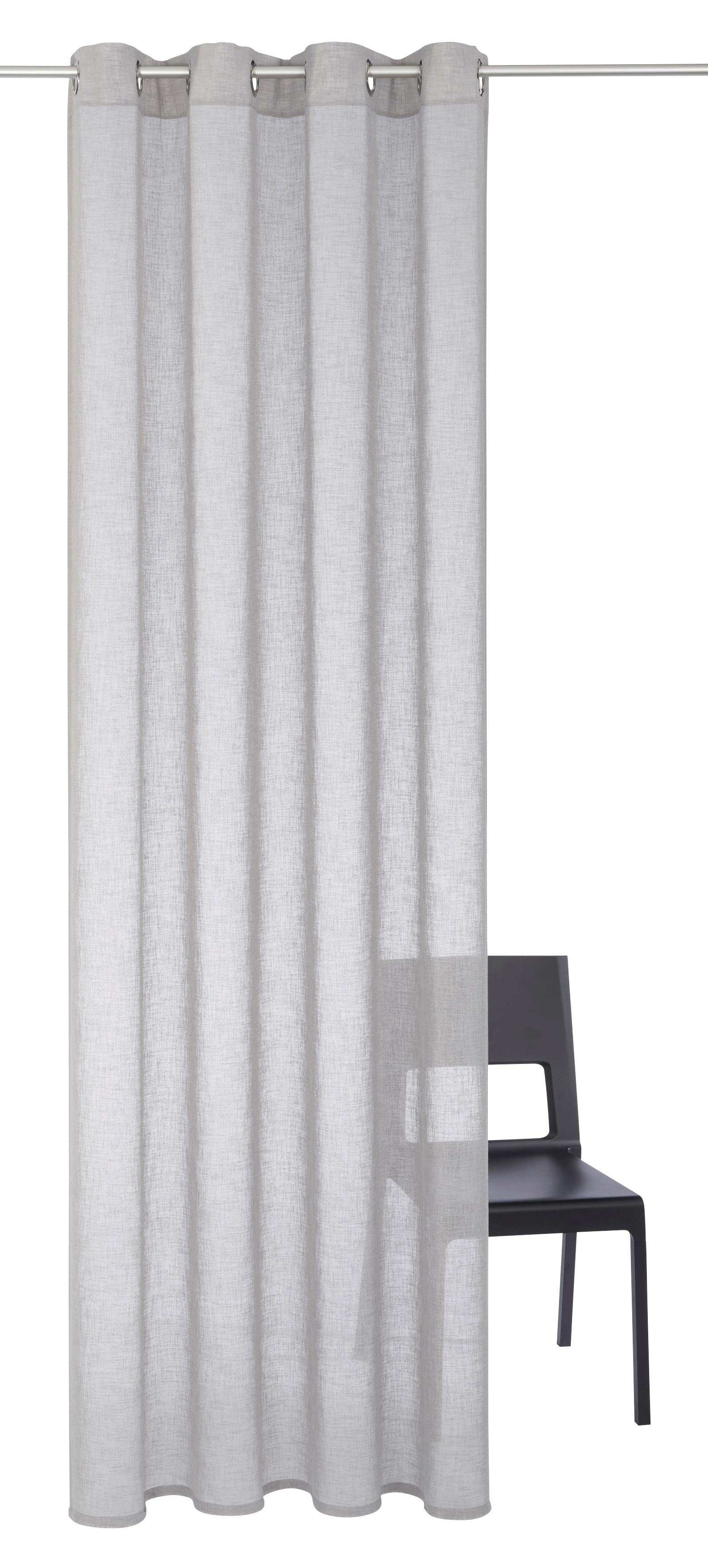 OTTO home Gardine Fiete, 1 Stück, halbtransparent, leinen Optik (1 St), Ösen, halbtransparent, Leinen Optik, monochrom, basic, pflegeleicht, verschiedene Größen – Bild 2 von 5