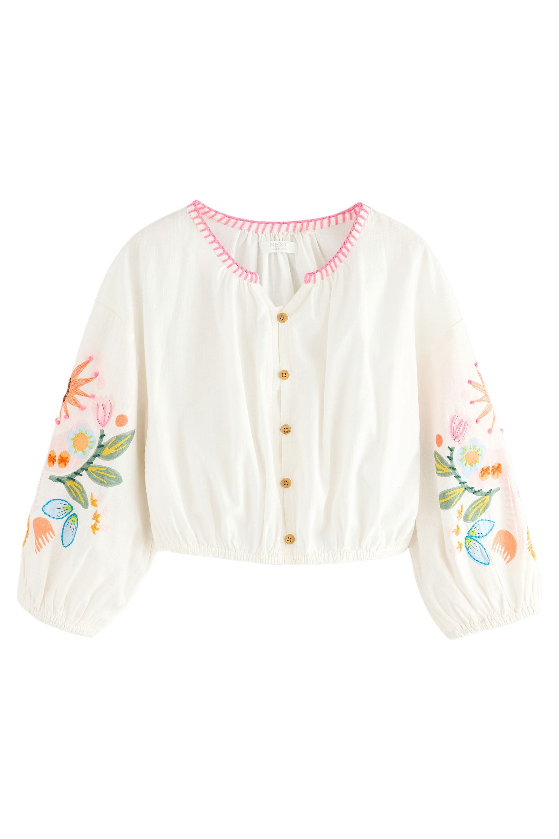 Next Blusentop Bestickte Bluse aus 100 % günstig online kaufen