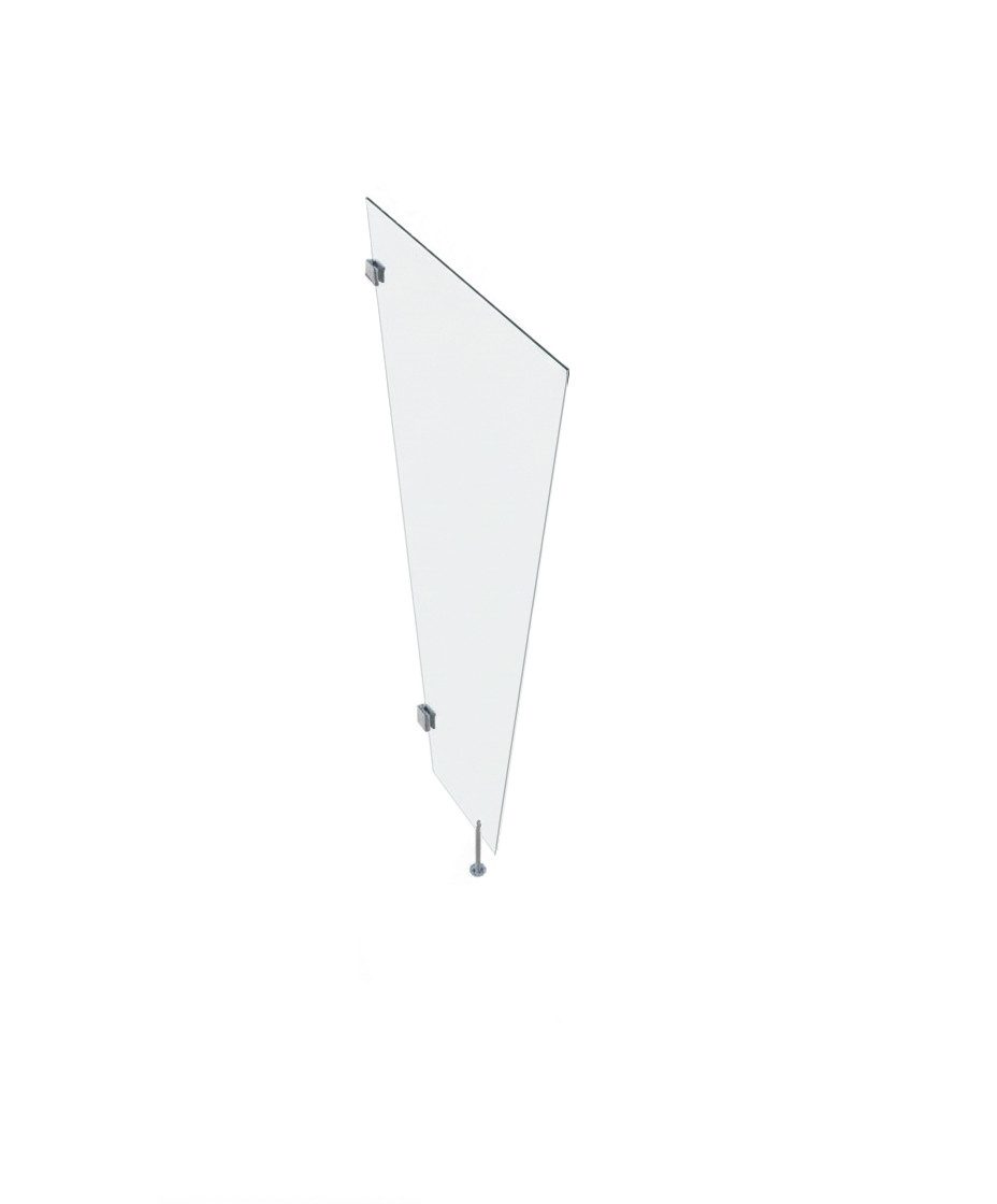 Glaszentrum Hagen Vordach Glaszentrum Hagen 80x200x60 cm Seitenteil für Vordächer Klarglas