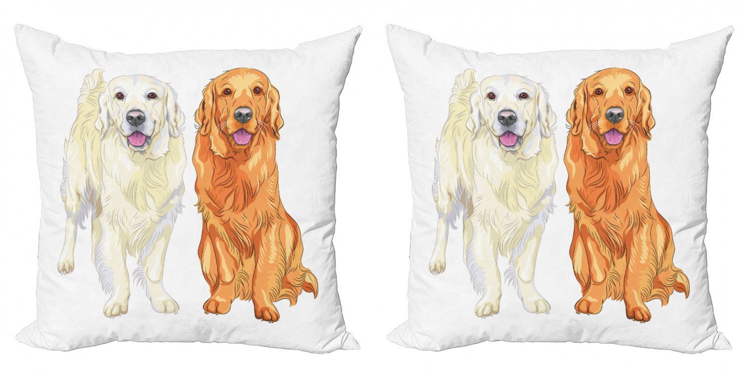 Kissenbezüge Modern Accent Doppelseitiger Digitaldruck, Abakuhaus (2 Stück), Golden Retriever Smiling Dogs