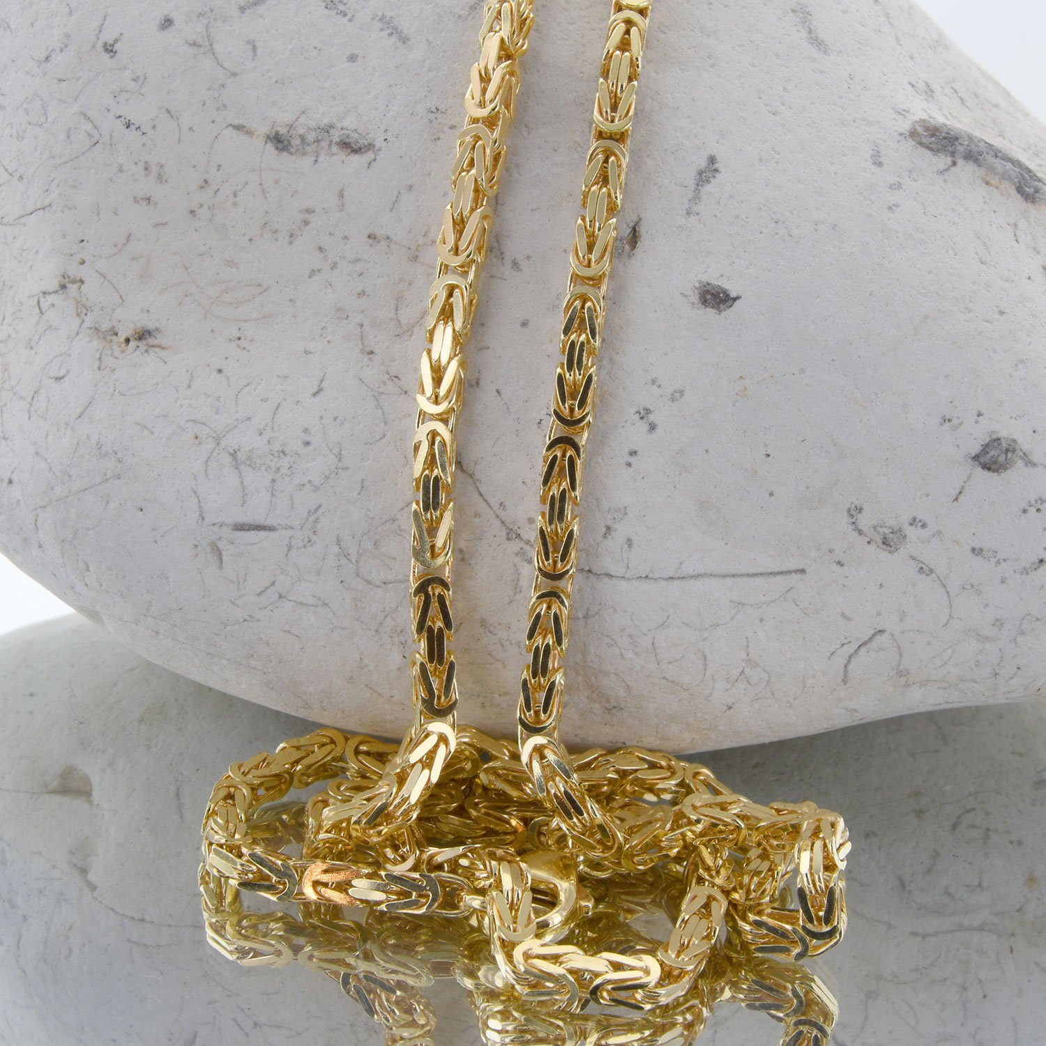 Königskette Goldkette Königskette Länge 45cm - Breite 3,0mm - 585-14 Karat Gold