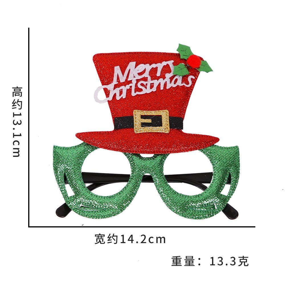 Blusmart 23 Neuartiger Glänzende Fahrradbrille Weihnachtsmann-Brille Weihnachts-Brillenrahmen,