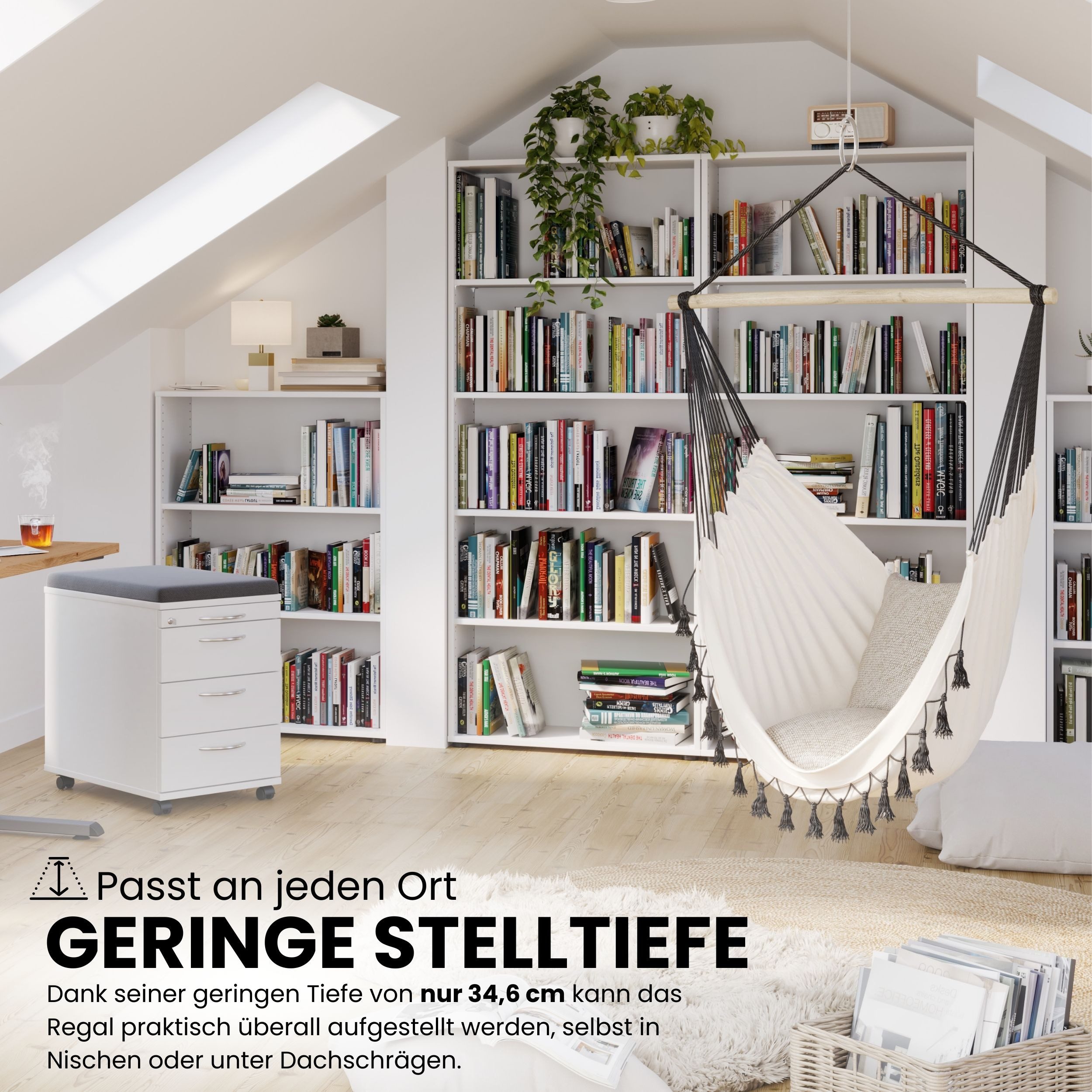 bümö Aktenregal basic Regal, Büroregal - 3 Ordnerhöhen, Dekor: Ahorn