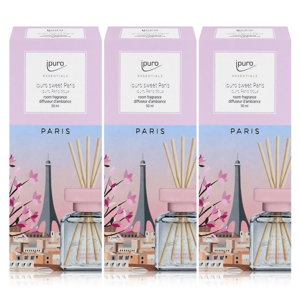 IPURO Raumduft Ipuro sweet Paris Raumduft 50ml - Duftöl Raumduft Lufterfrischer (3er