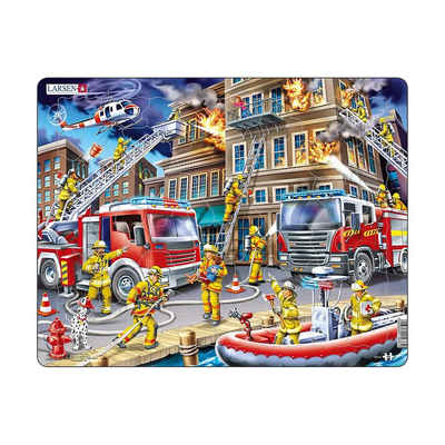 Larsen Puzzle »Rahmen-Puzzle, 45 Teile, 36x28 cm, Feuerwehrmänner«, Puzzleteile