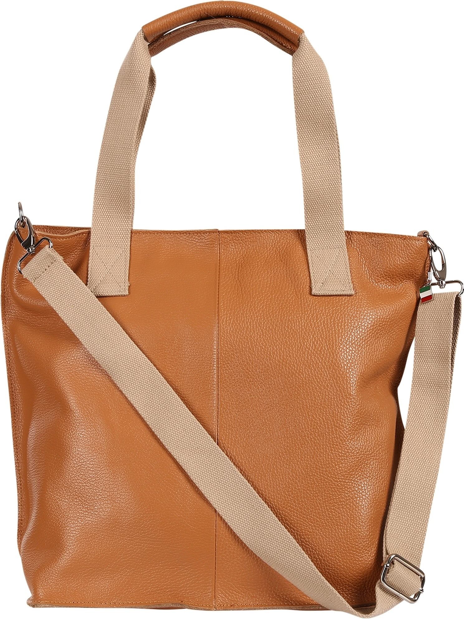 Schultertasche Florence Echtleder Damen braun Shopper