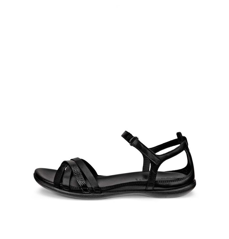 Ecco Flash X-Strap (Vollnarbenleder) schwarz Damen Sandale