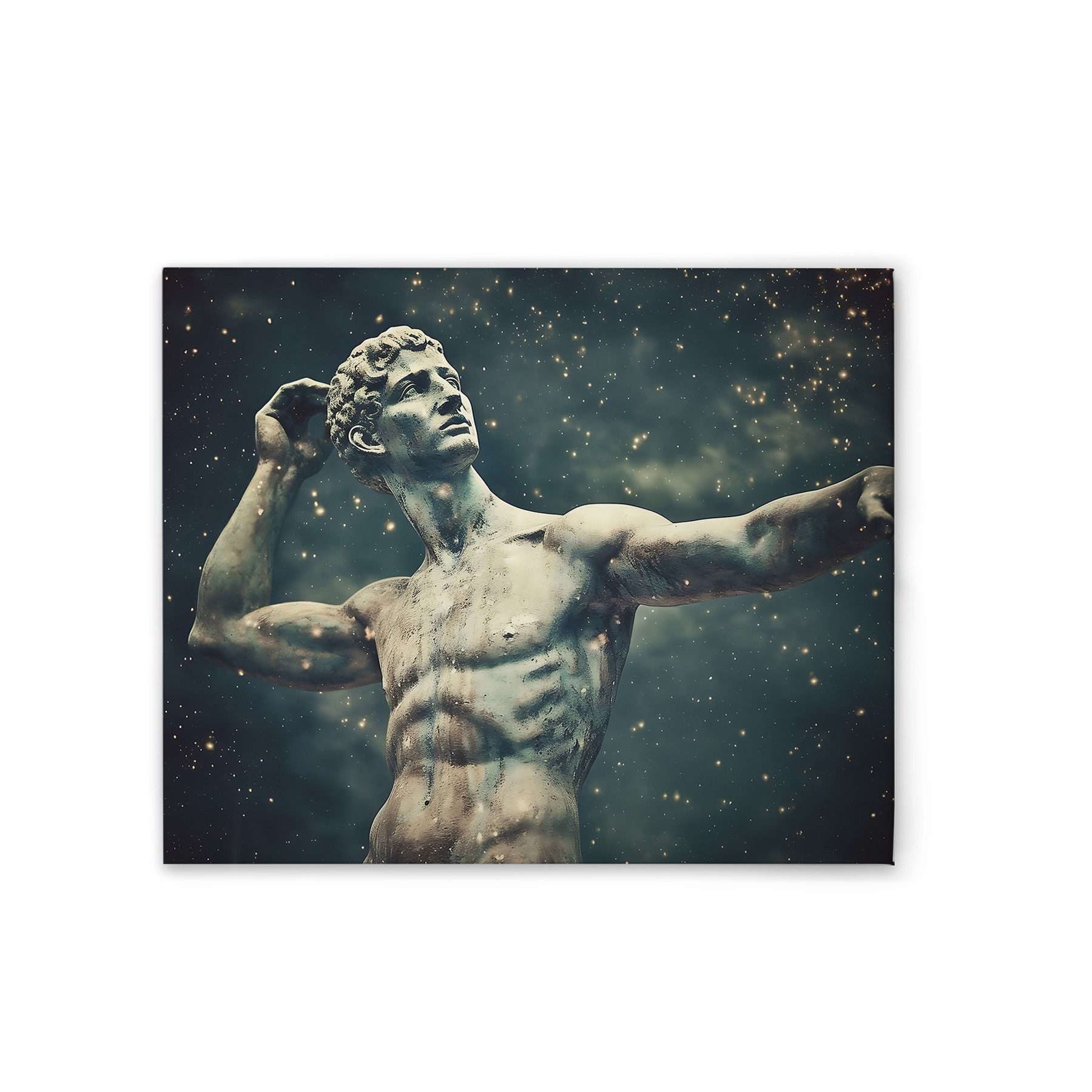 Tadessi Leinwandbild Männer Statue - Kunstdruck - M1-No.52137, Gemälde