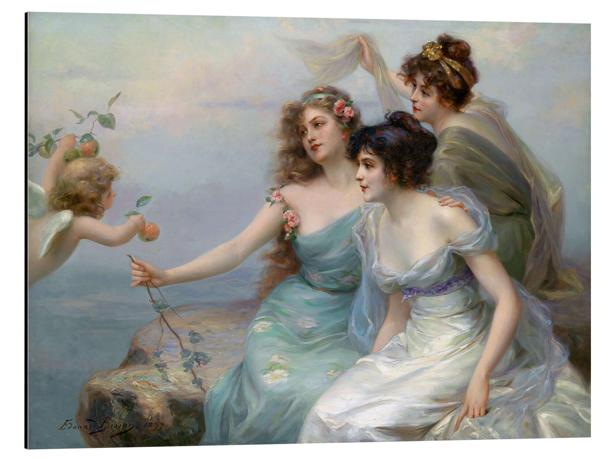 Posterlounge Wandbild Die drei Grazien, Edouard Bisson, erhältlich als Poster, Leinwandbild, Wandsticker oder Acrylglasbild