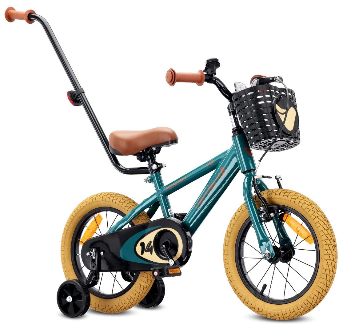 Sun Baby Kinderfahrrad SUN BABY Verdant Bike 14 Zoll mit Schubstange - Dunkelgrün