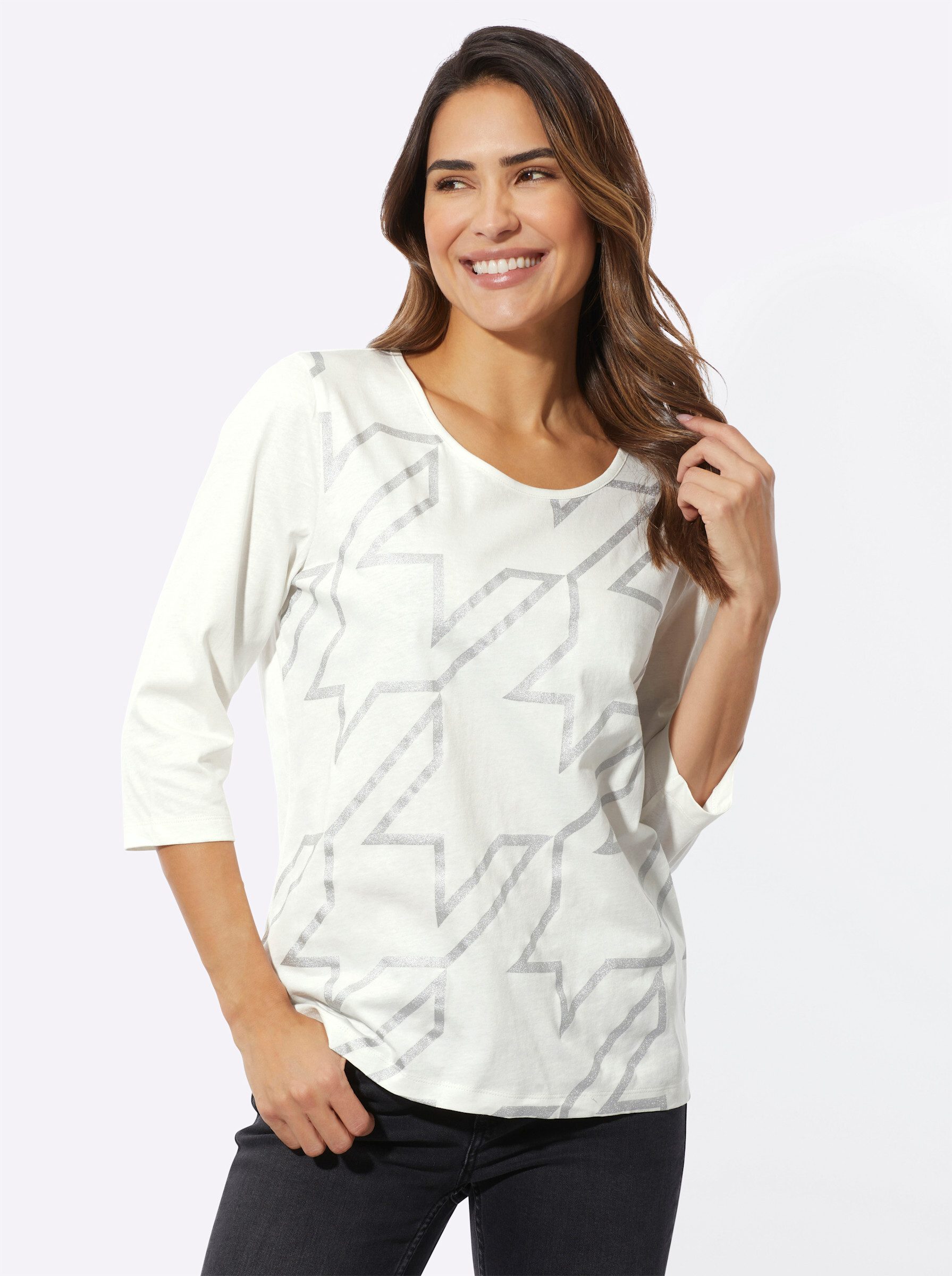Classic Basics Rundhalsshirt "Rundhals-Shirt" 1 Stk. tlg. günstig online kaufen