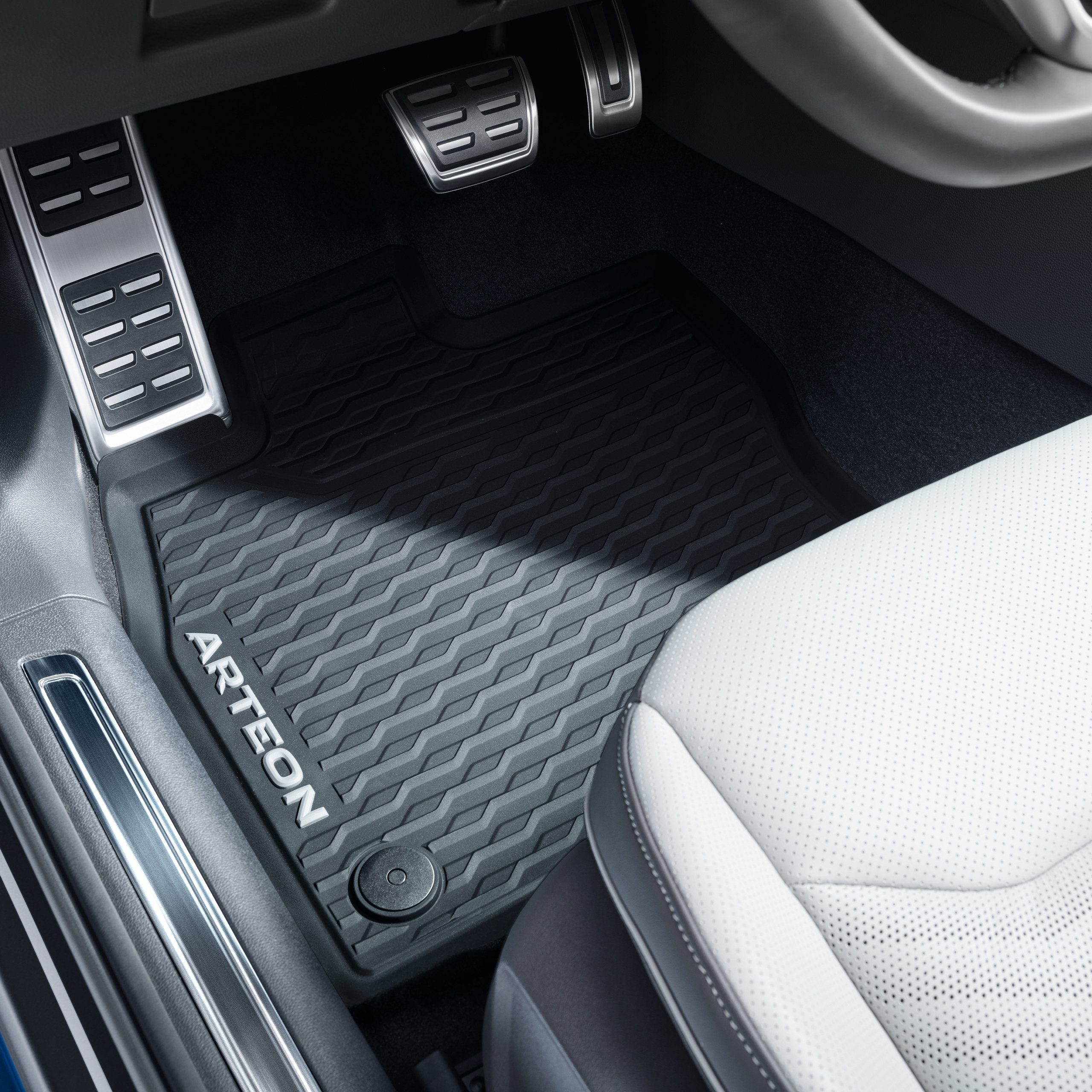 Volkswagen Arteon fitted floor mats (4 pcs), for VW Arteon sedan, estate, rubber floor mats front and rear, non-slip, washable, 3G8061500 82V