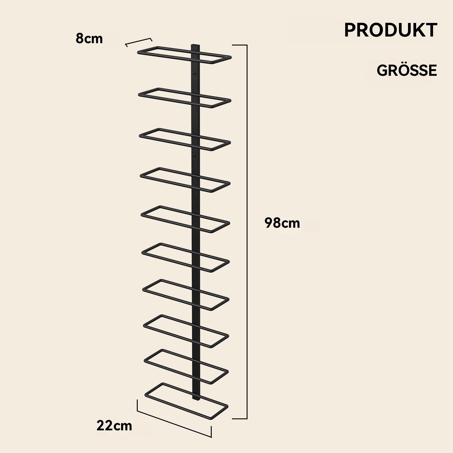 oyajia Weinregal Wand-Weinregal für 10 Weinflaschen, Metall Weinregal 22x8x günstig online kaufen