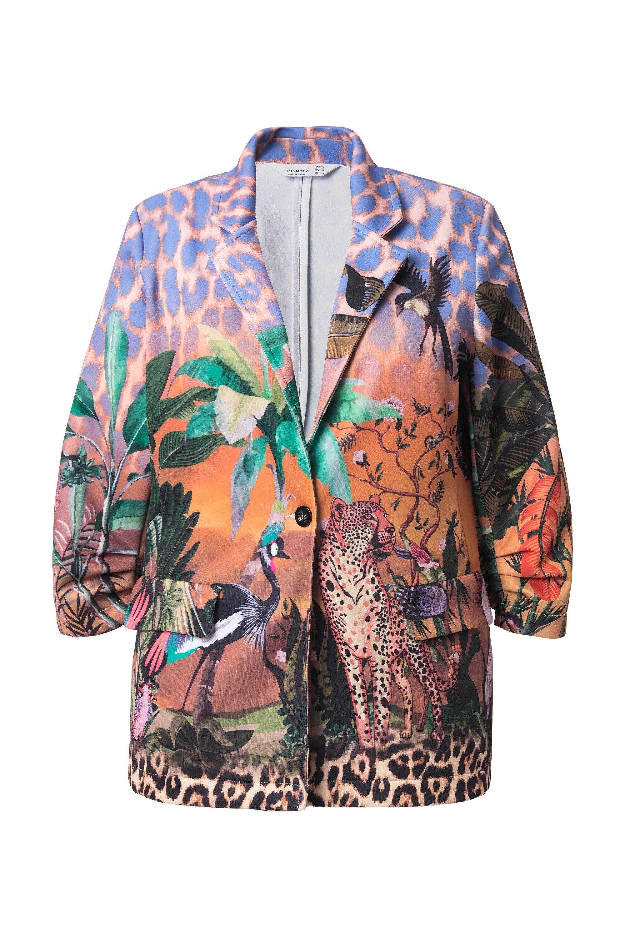MIAMODA Jerseyblazer Scuba-Blazer Classic Fit Safari-Druck günstig online kaufen