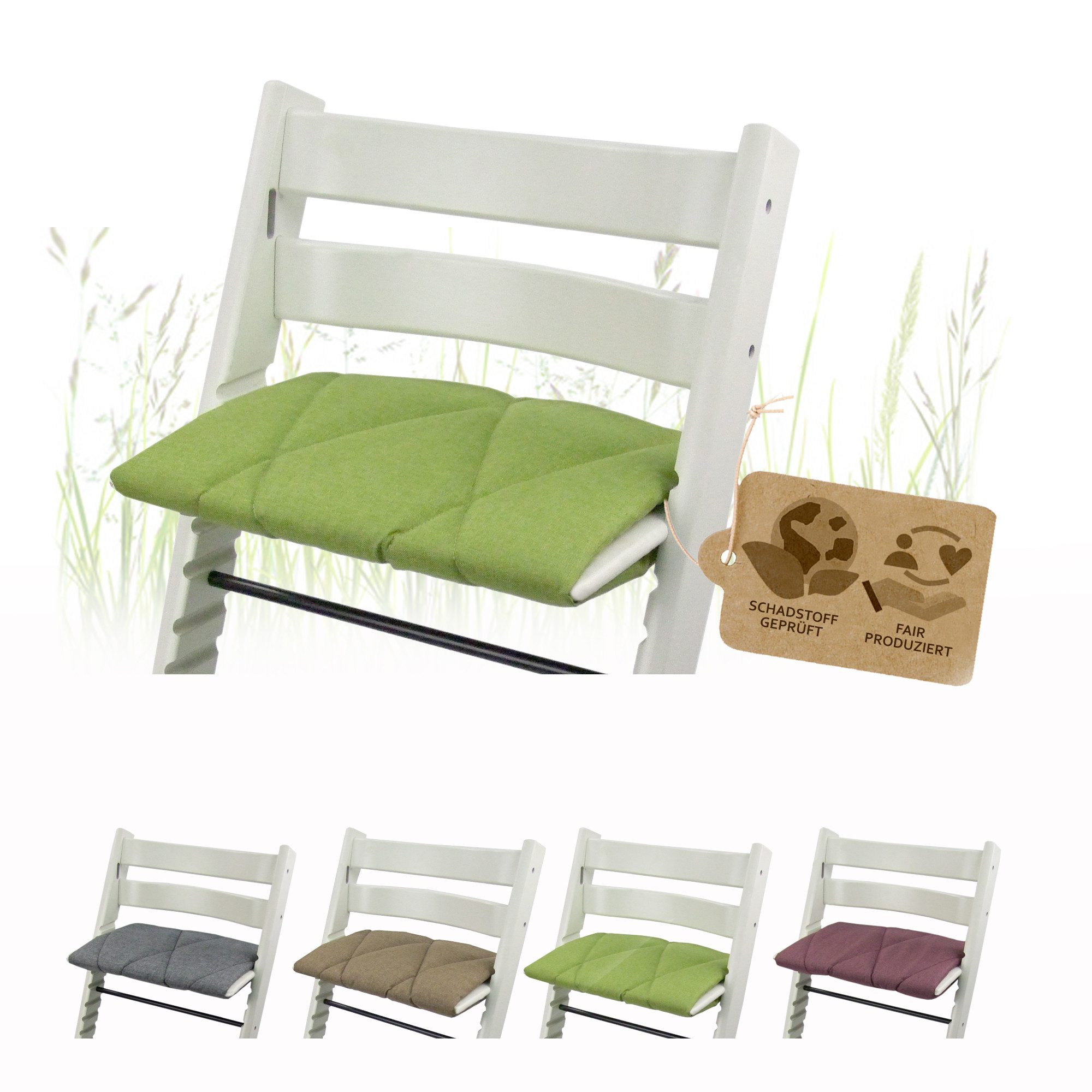 BambiniWelt by Rafael K. Hochstuhlauflage Kissen Juniorkissen Sitzpolster kompatibel mit Stokke Tripp Trapp