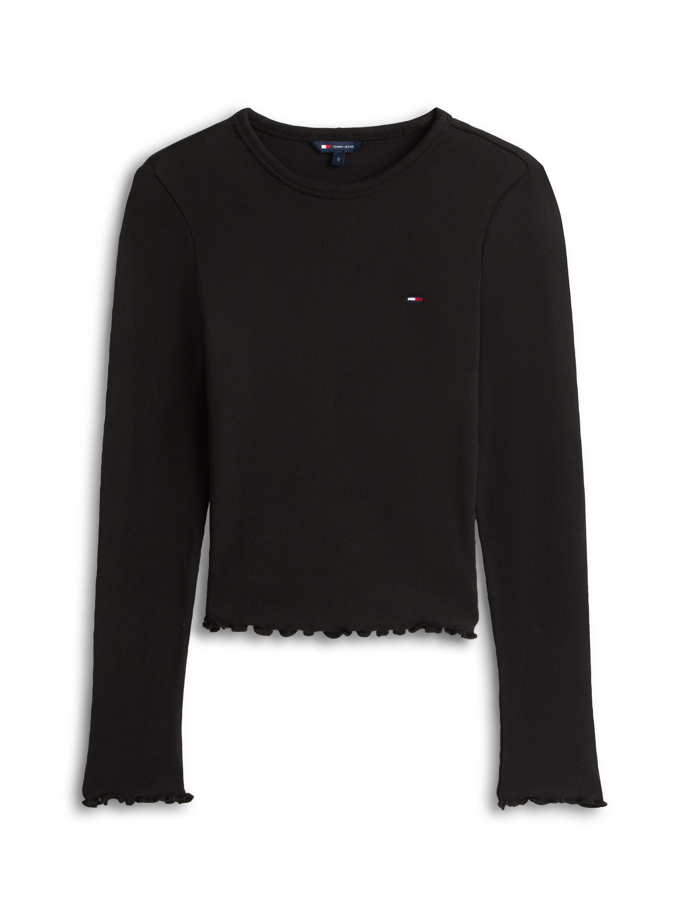 Langarmshirt TJW SLIM SH LETTUCE EDGE RIB LS