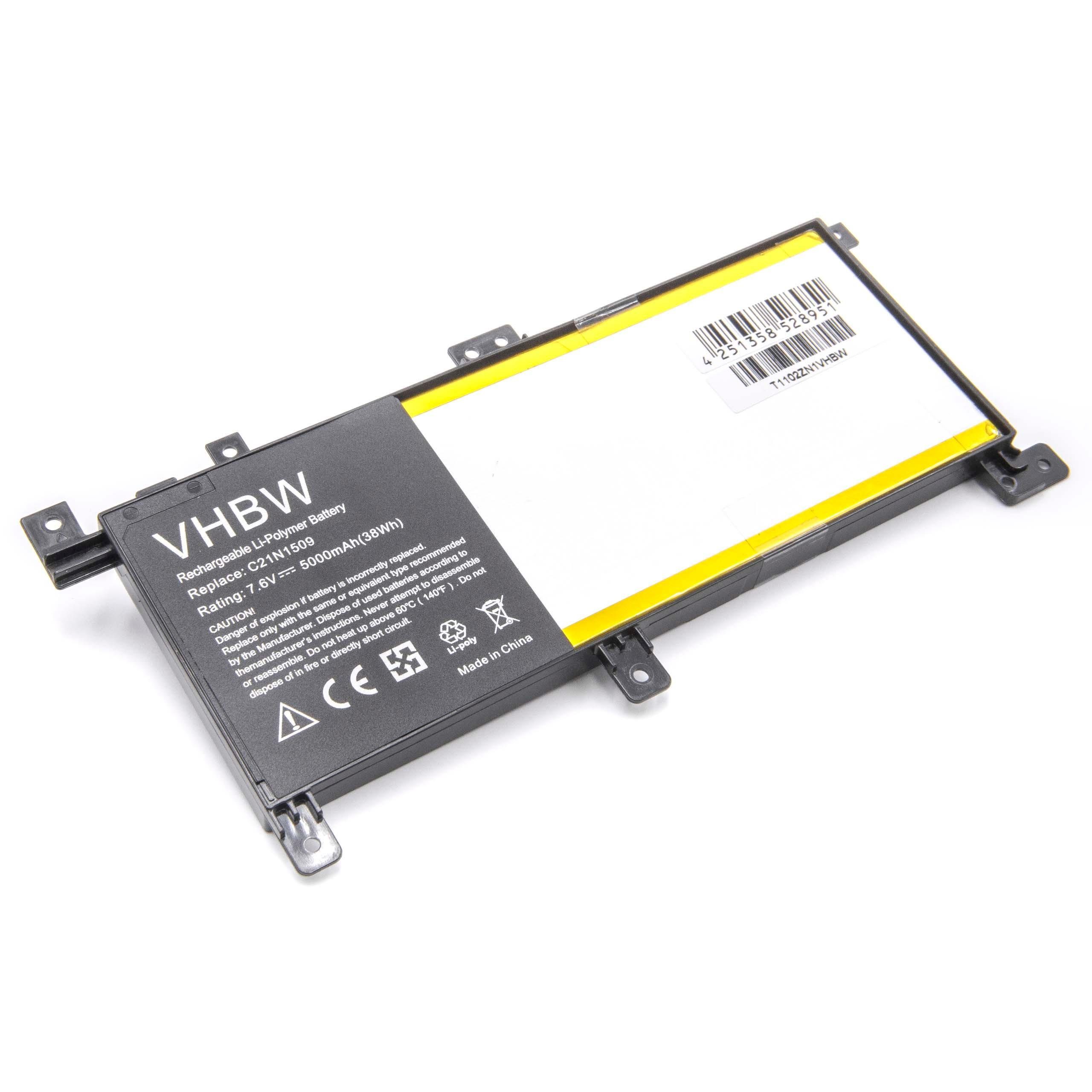 vhbw passend für Asus K556UR-XX009T, K556UR-XX010T, K556UR-XX252T, Laptop-Akku 5000 mAh