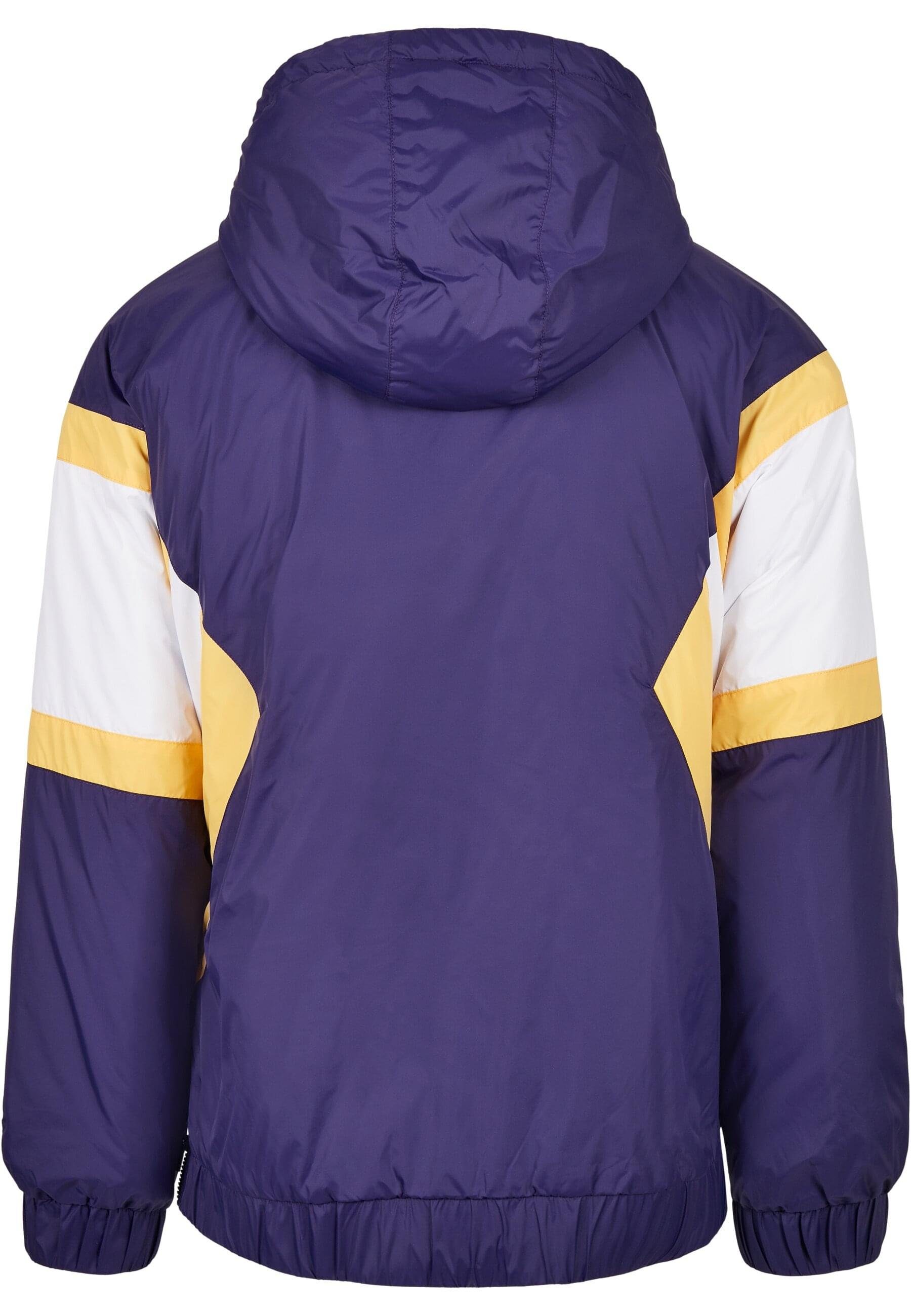 Color Retro Block Herren (1-St) Starter Zip Starter Outdoorjacke purple/white/yellow Half Jacket