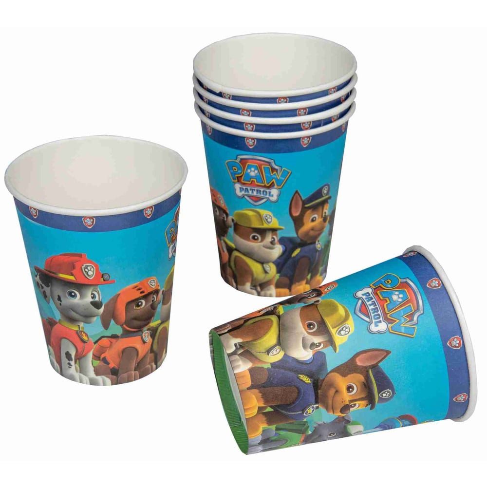 TIB Heyne Aufblasbares Partyzubehör Paw Patrol Becher - blau - 6 Stück