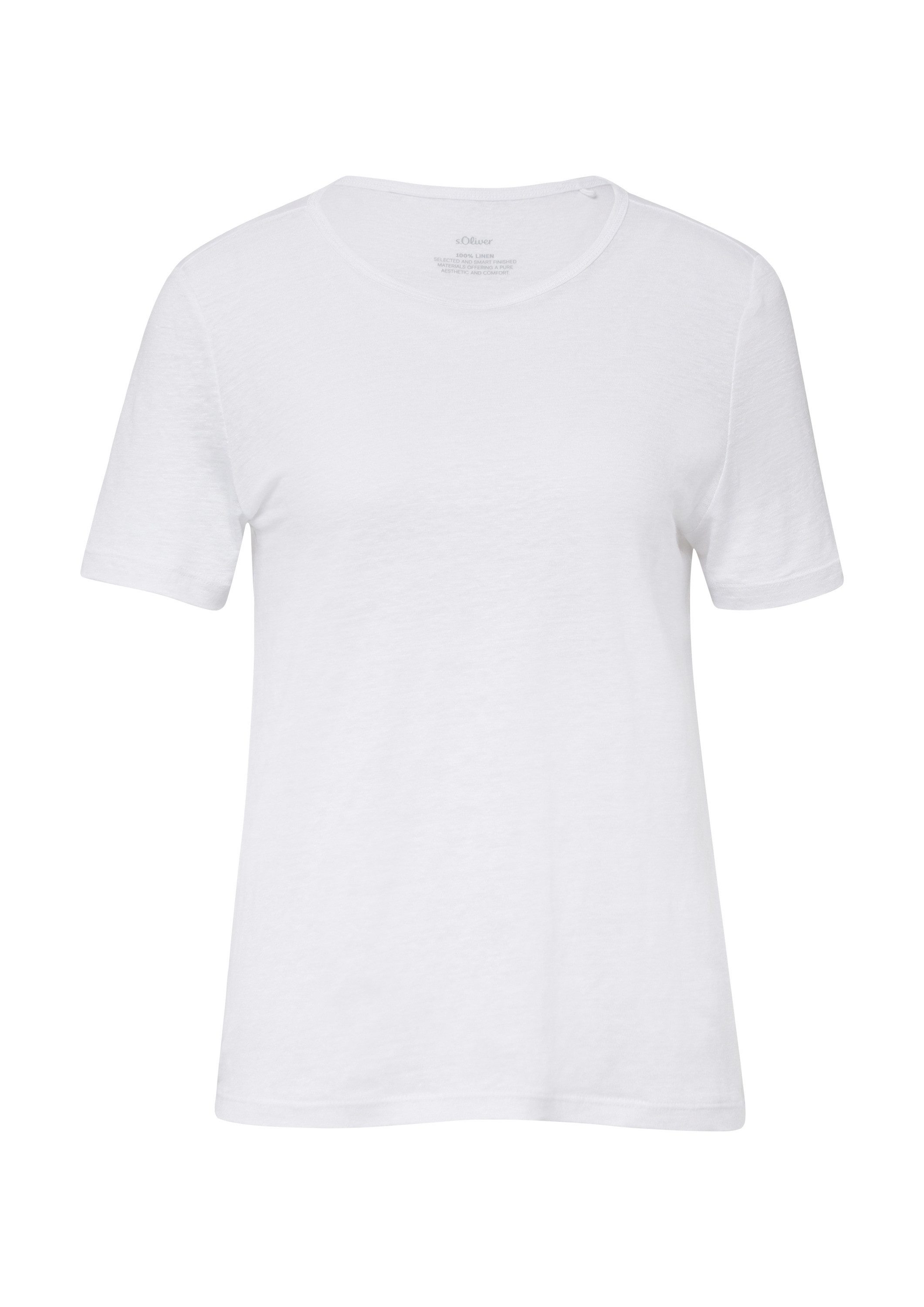 s.Oliver Kurzarmshirt T-Shirt Jersey-T-Shirt aus Leinen günstig online kaufen