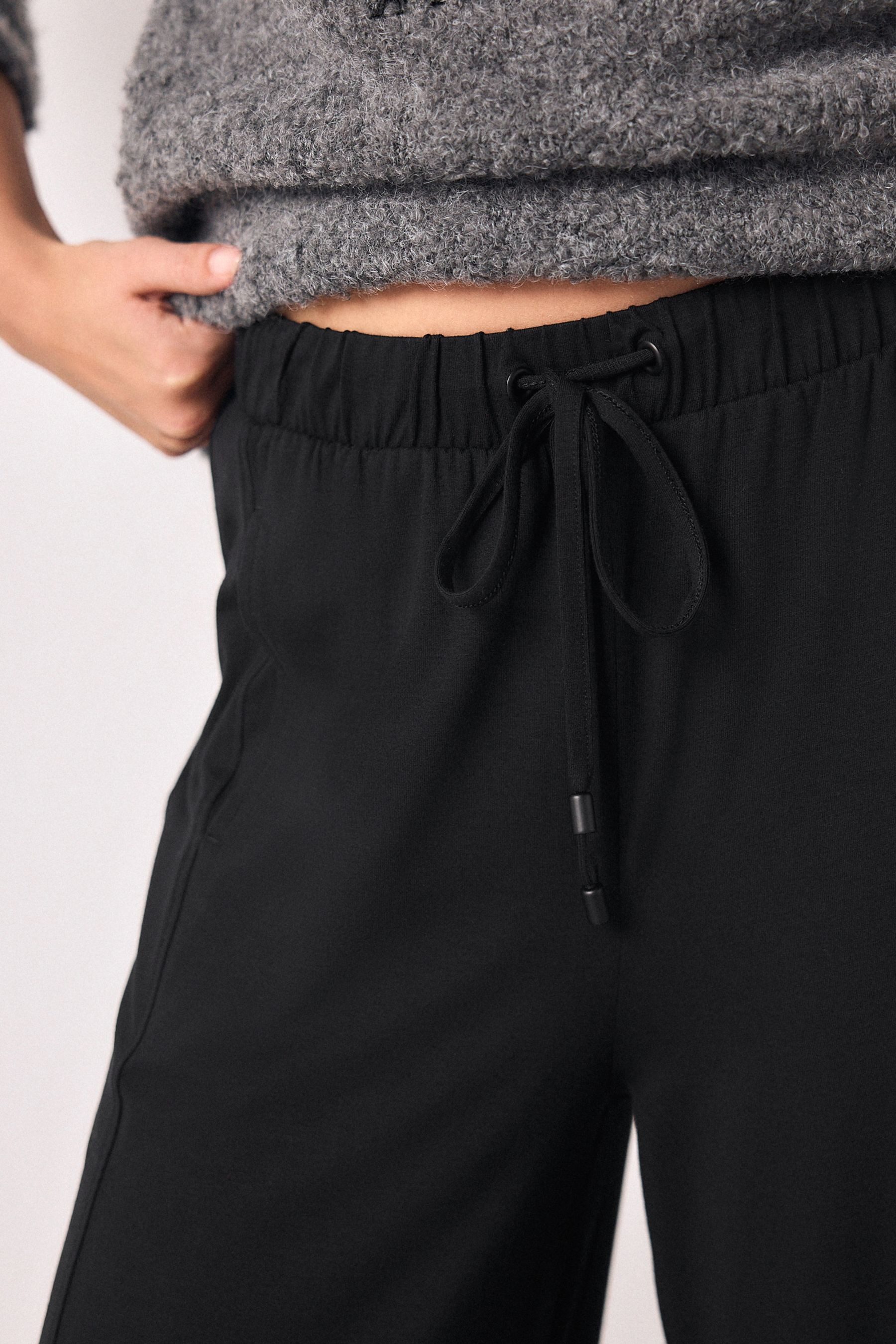 Next Jogginghose Jersey-Jogginghose mit weitem Bein (1-tlg)