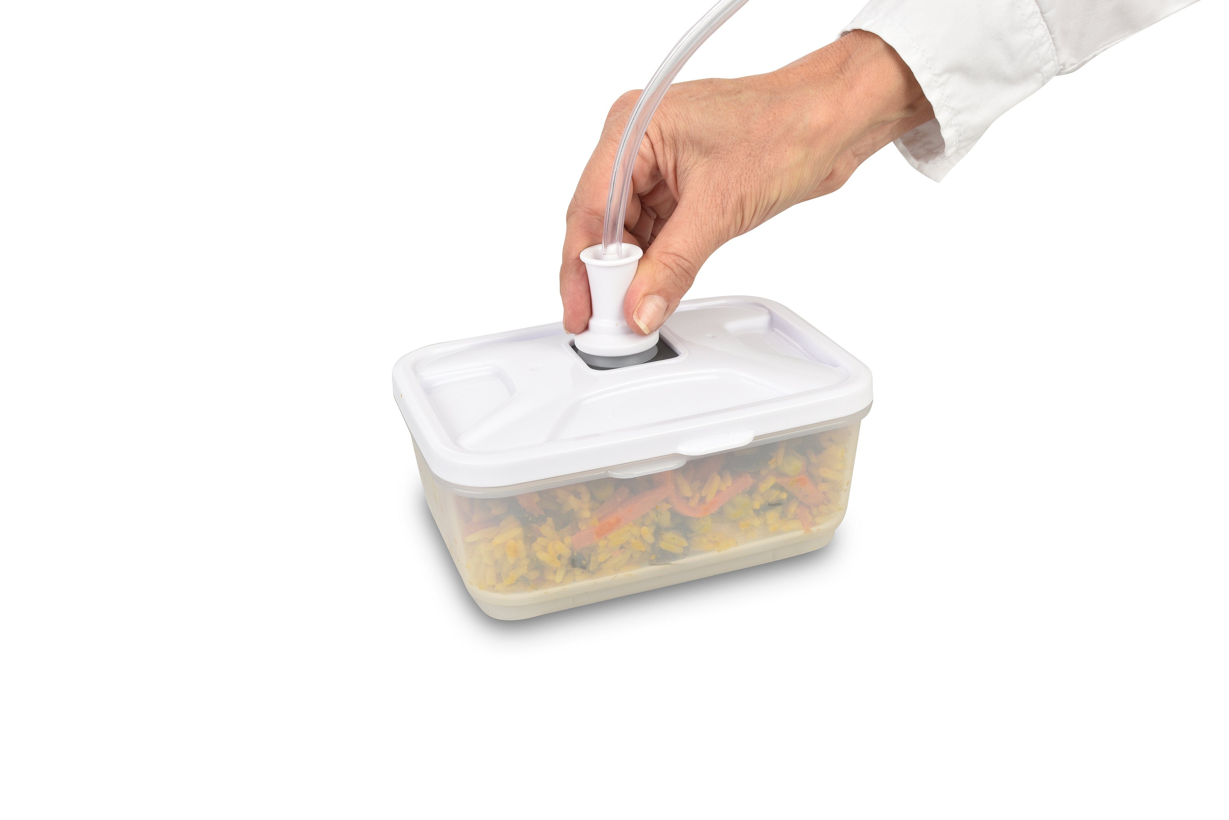SOLIS OF SWITZERLAND Frischhaltedose für Spülmaschinenfest, Volumen Lunch Box Kunststoff, 600 Boxen, Vakuumierer, (2-tlg), ml, frei, 2: für BPA Kühlschrank