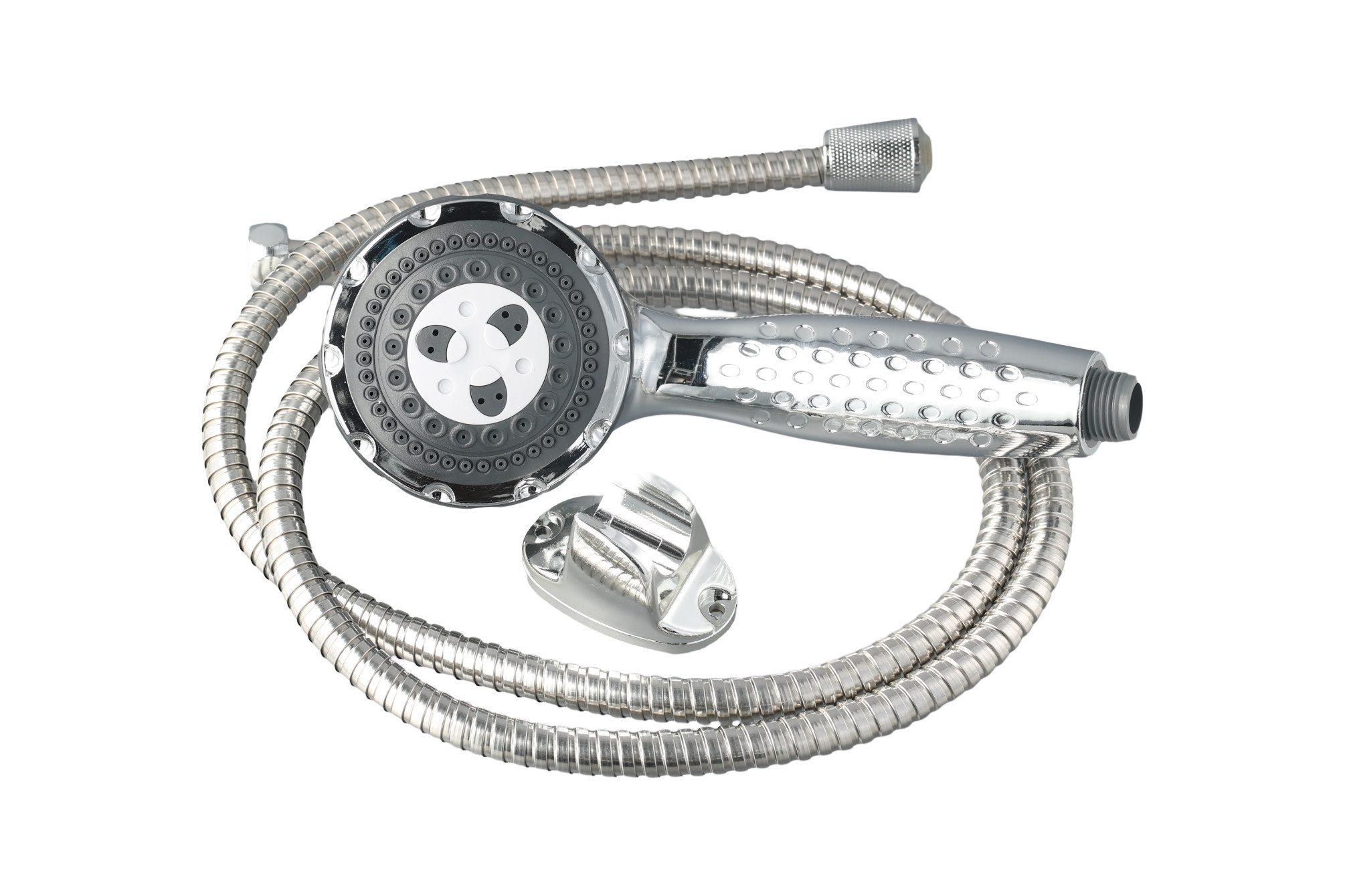 Ticca Handbrause Duschkopf Set Handbrause mit 1,5m Schlauch & Wandhalter, 3 Strahlarten, (Duschkopf-Set, 3-teiliges Duschset)