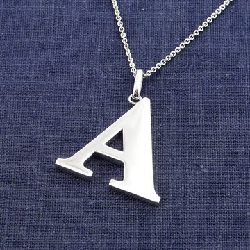 trendor Kette mit Anhänger mit Großem Buchstaben A 925 Silber