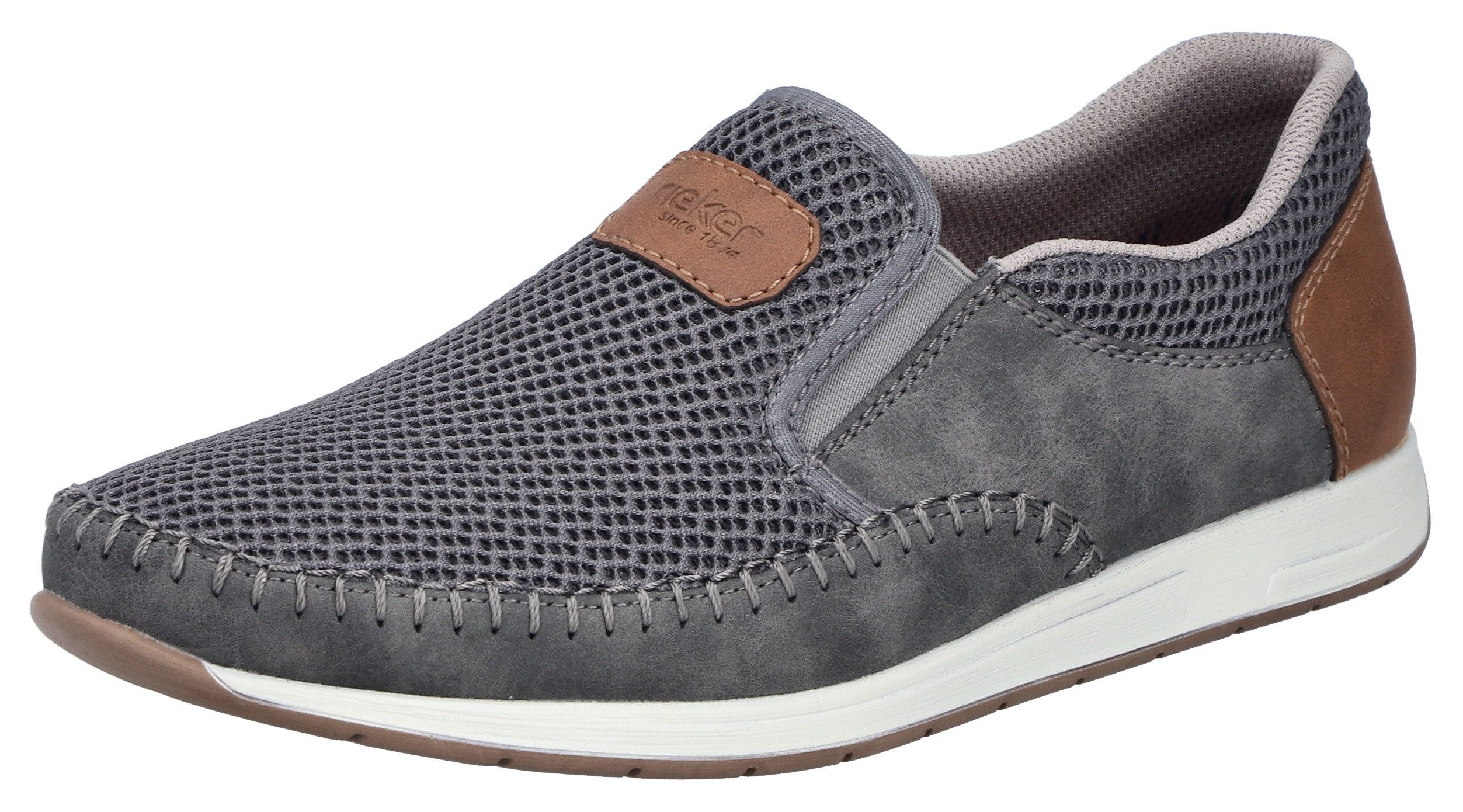 Rieker Slipper Slip-on Sneaker, Schlupfschuh mit Stretcheinsätze