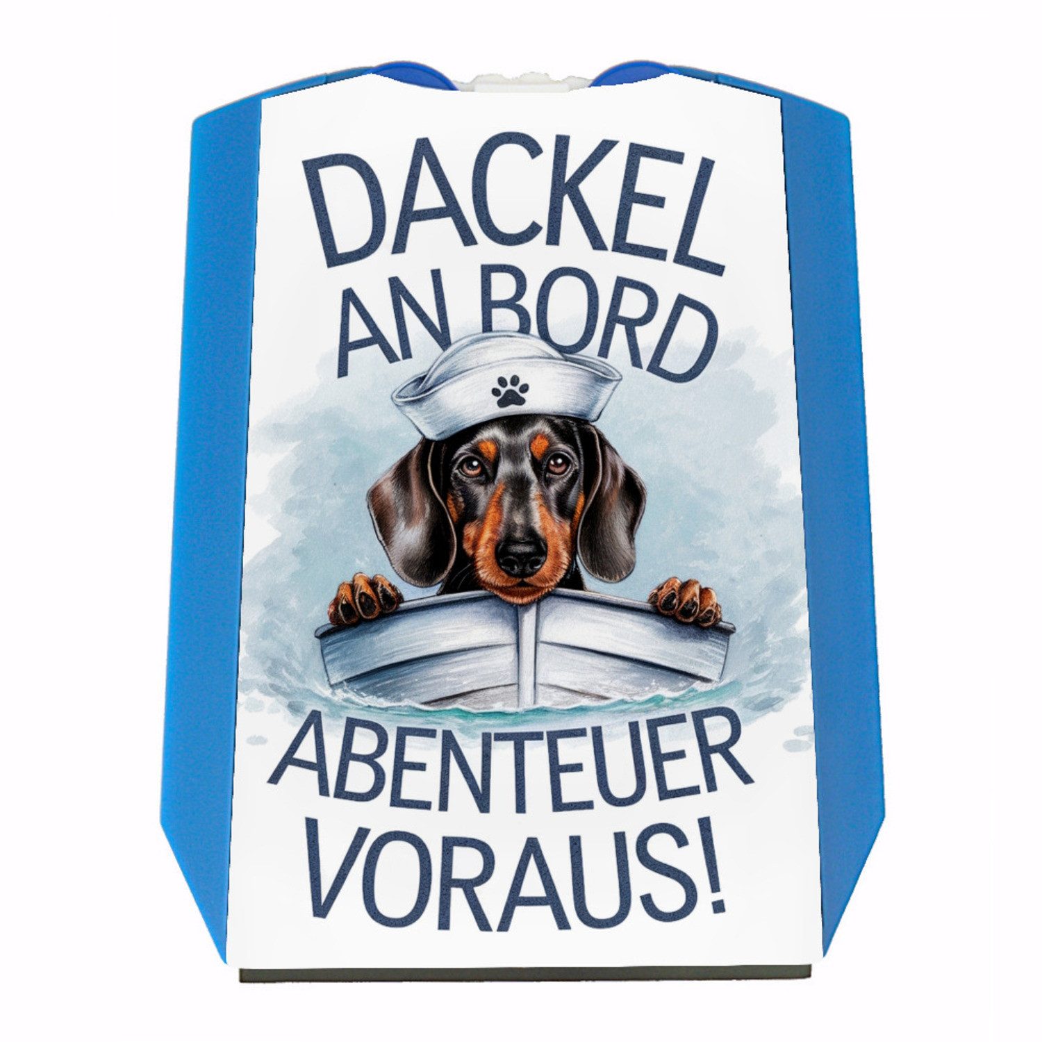 speecheese Parkscheibe Matrosen Dackel im Boot Parkscheibe - Abenteuer voraus