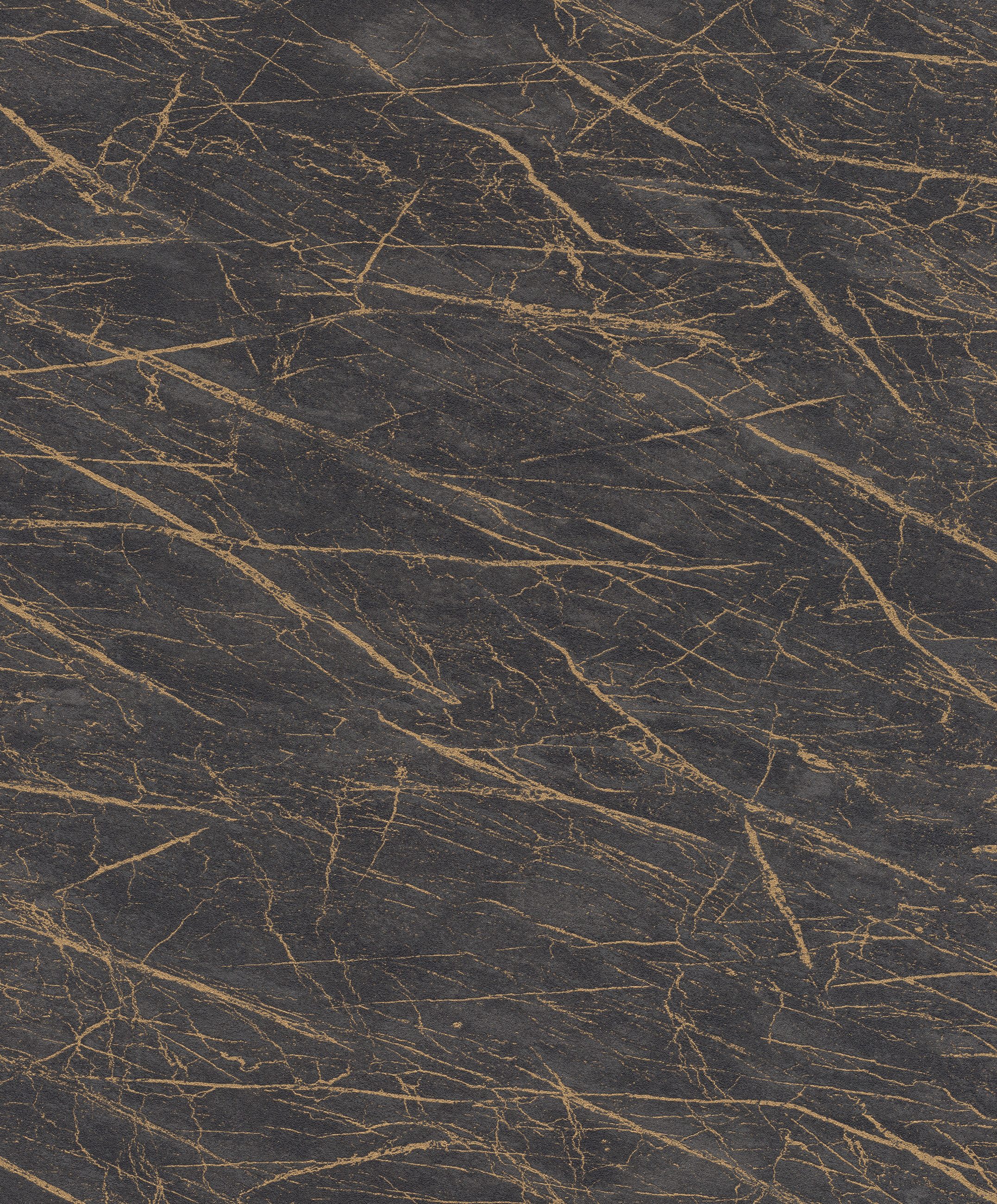 Rasch Vliestapete Industrial-Optik - Vliestapete Grau Schwarz Gold, Industrial-Optik, Marmoroptik, (1 Rolle, 1 St., 10,05 m x 0,53 m), gute Lichtbeständigkeit, feucht abwischbar, restlos abziehbar