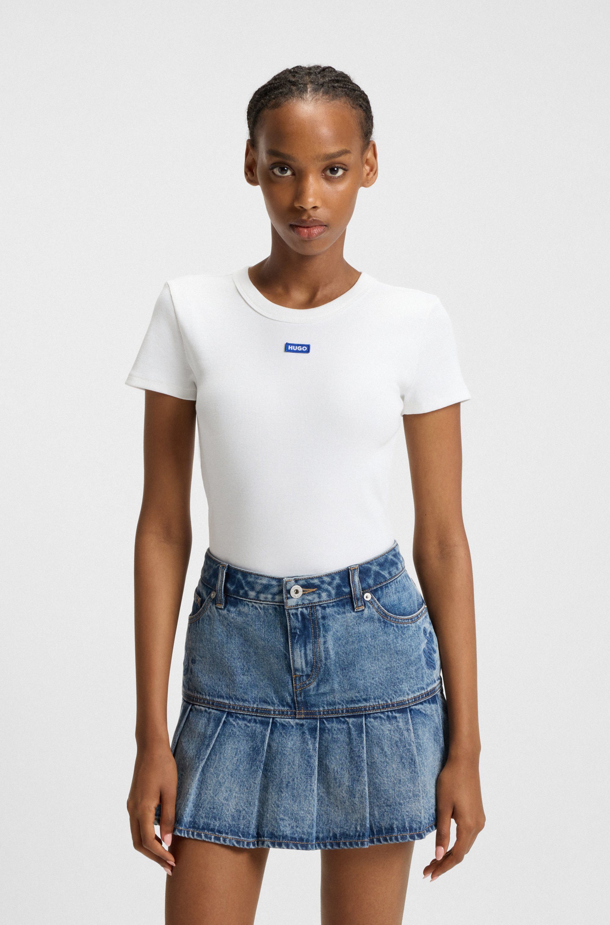 HUGO T-Shirt Easy Tee mit HUGO Aufnäher