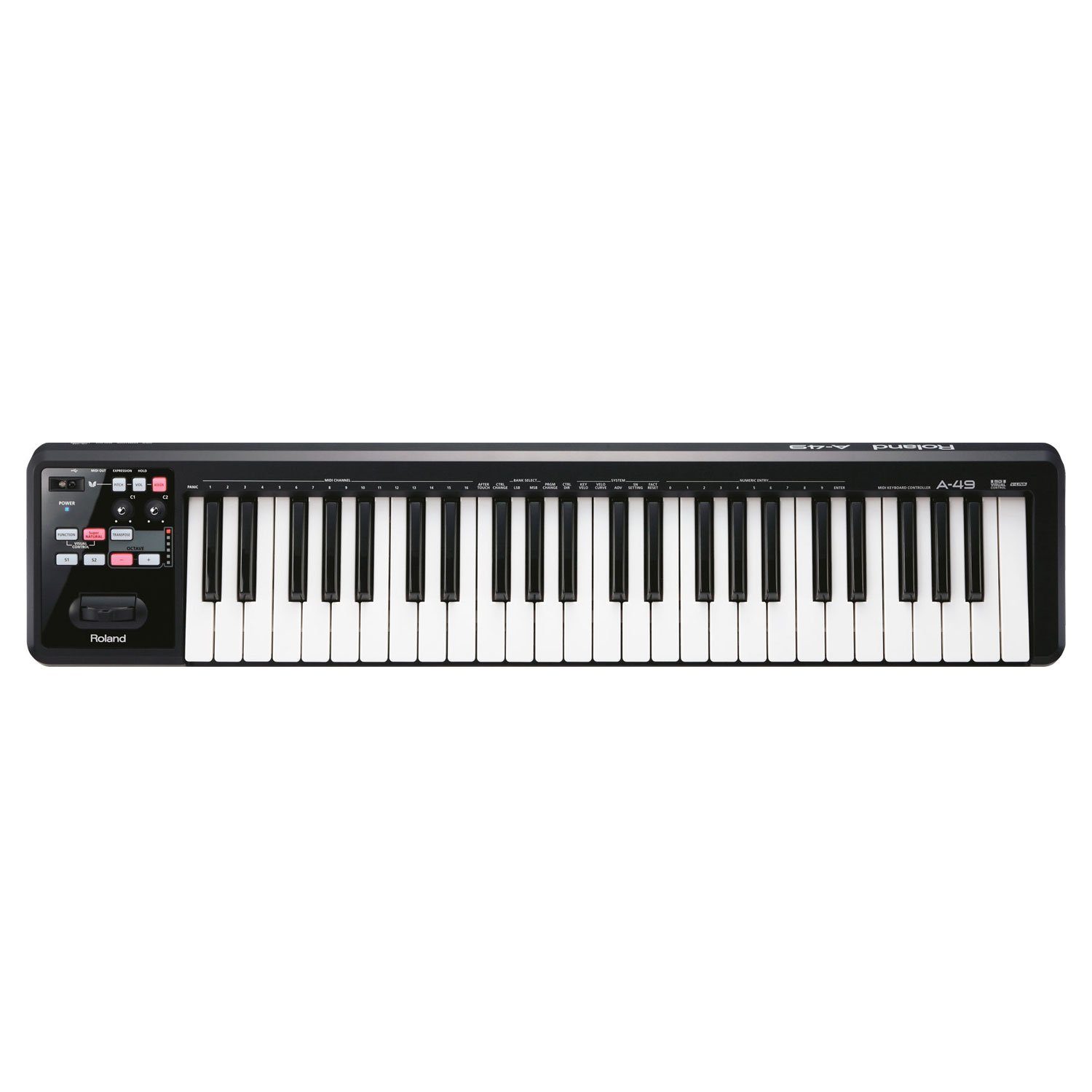Roland Keyboard Roland A49 MIDI-Keyboard Schwarz