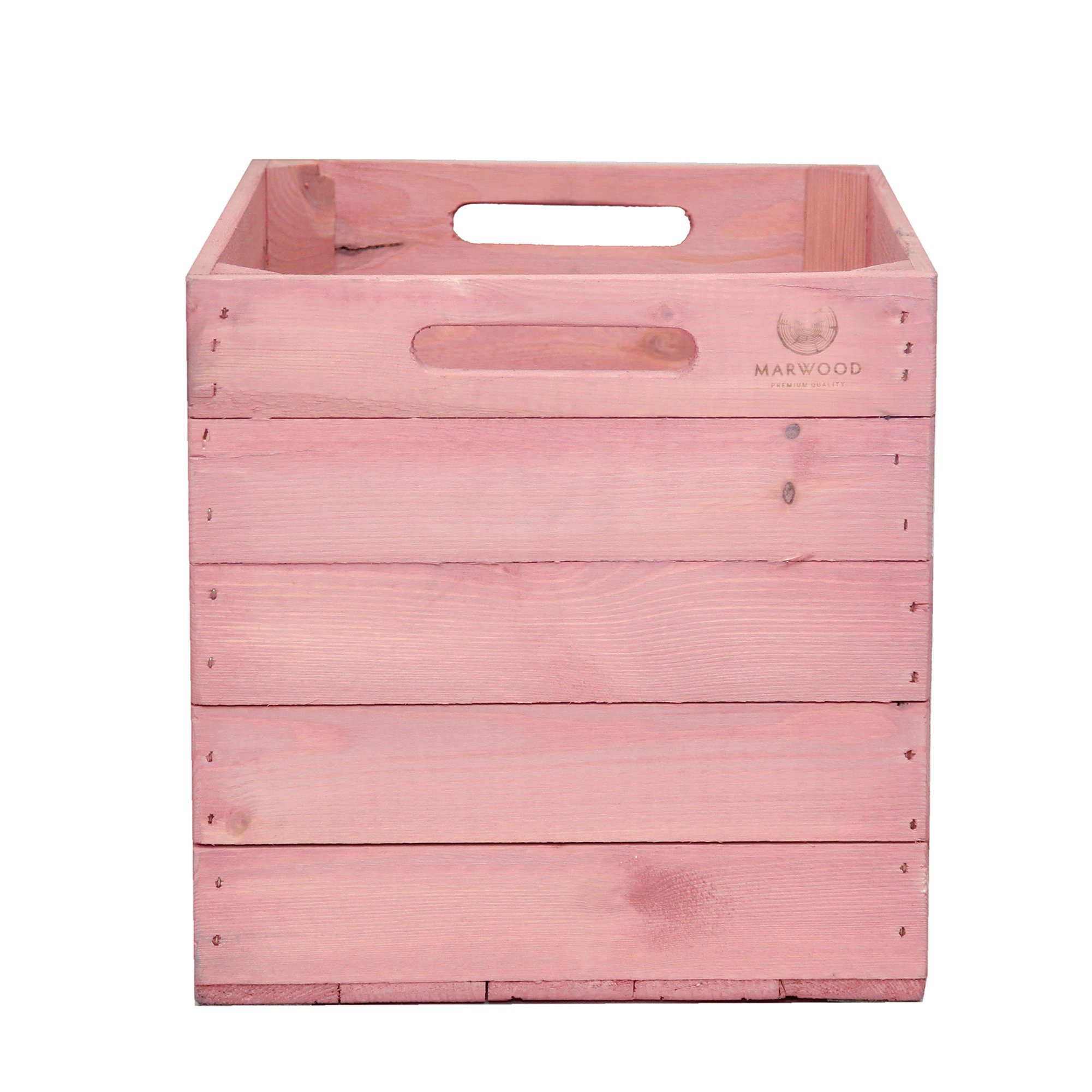 Kistenkolli Altes Land Allzweckkiste Holzkiste Rosa passend für Kallax und Expeditregale (Spar-Set, 1er Set)