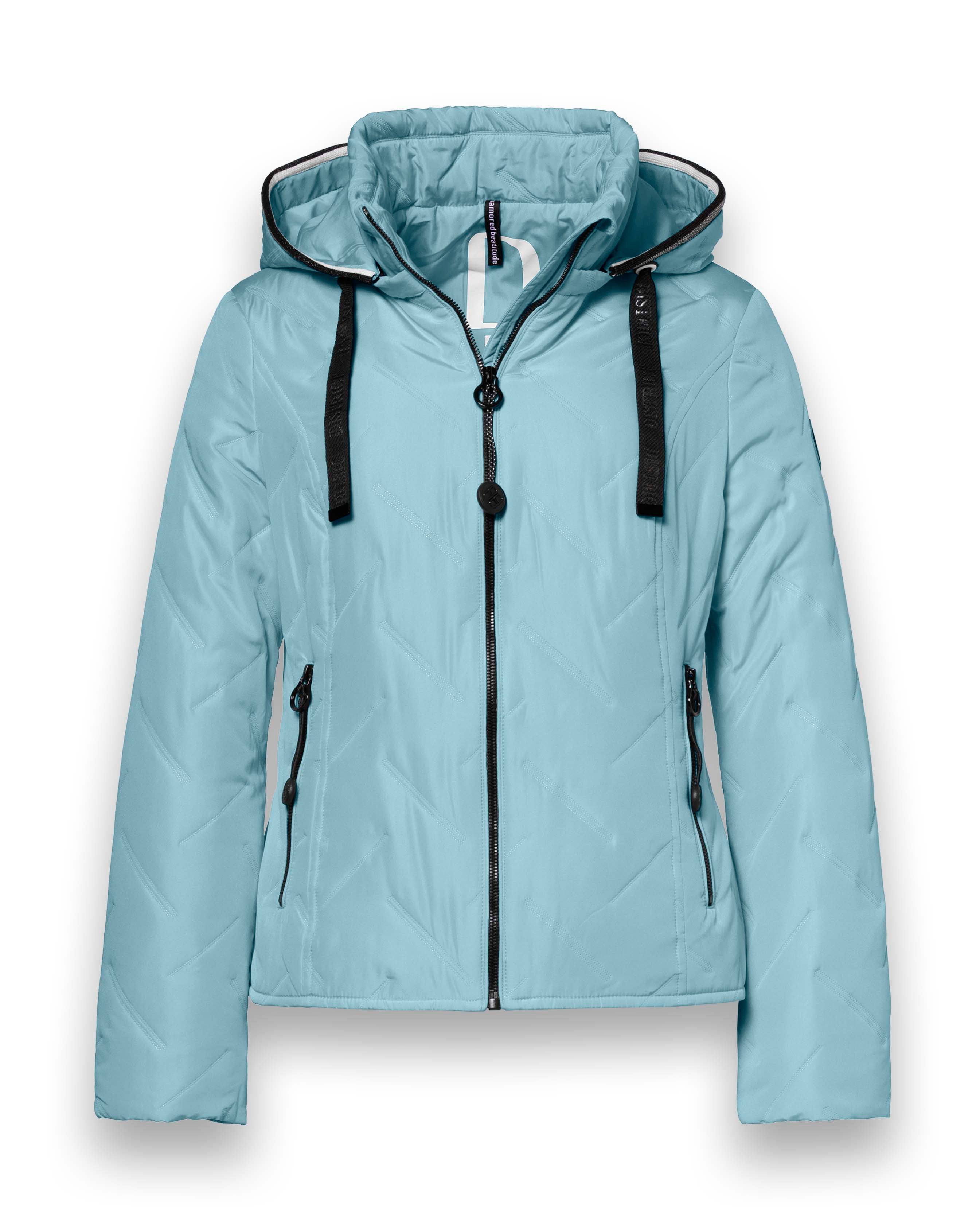 District Funktionsjacke Übergangsjacke Bluebell (mit Kapuze, wasserabweisend) aquablau Damen
