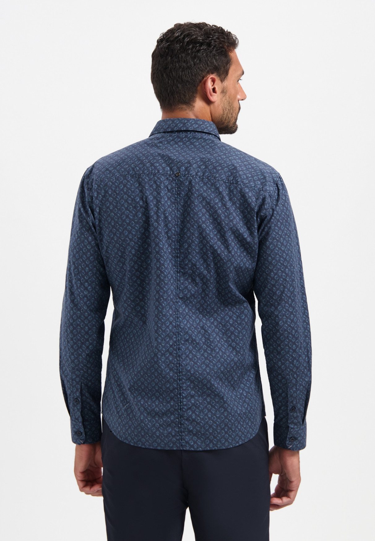 NO EXCESS Langarmhemd No Excess Stretchhemd günstig online kaufen